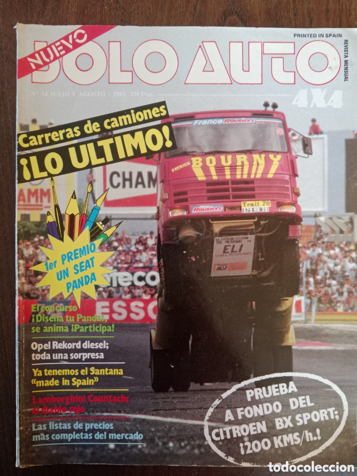 Coches: Revista solo auto n. 34 de 1985 autom&oacute;vil cami&oacute;n