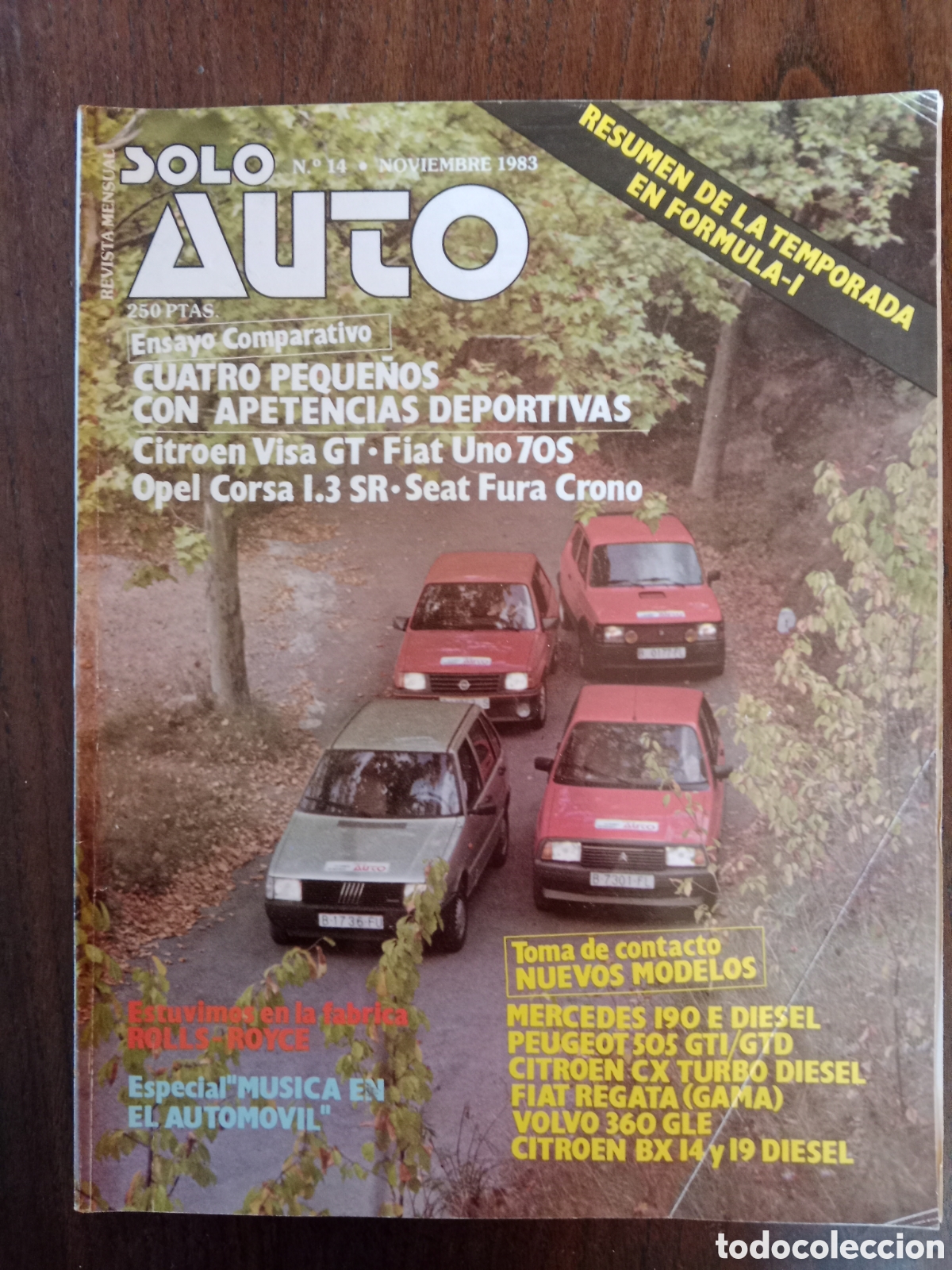 Coches: Revista solo auto n. 14 de 1983 autom&oacute;vil