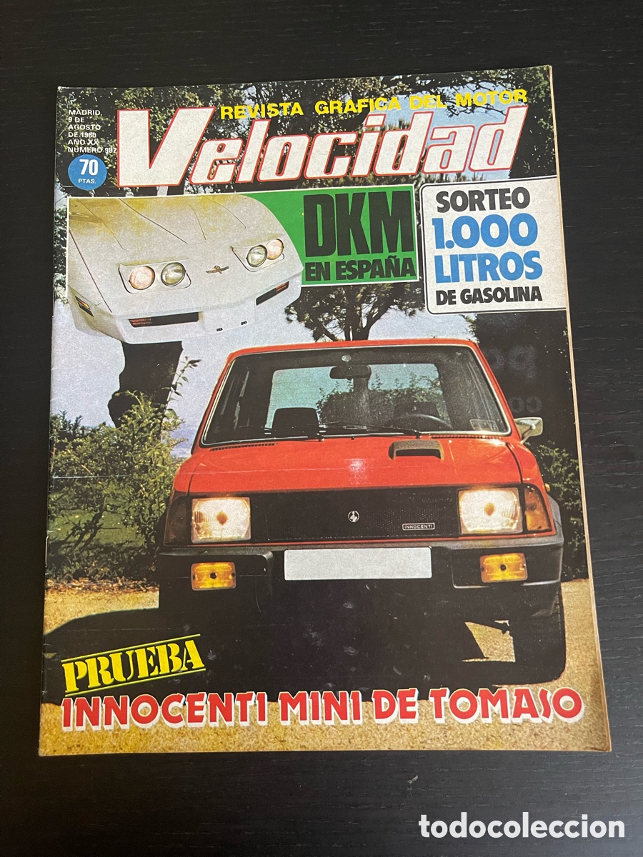 Coches: VELOCIDAD N&ordm; 987 / INNOCENTI MINI DE TOMASO / DKM / PATRICK DEPAILLER