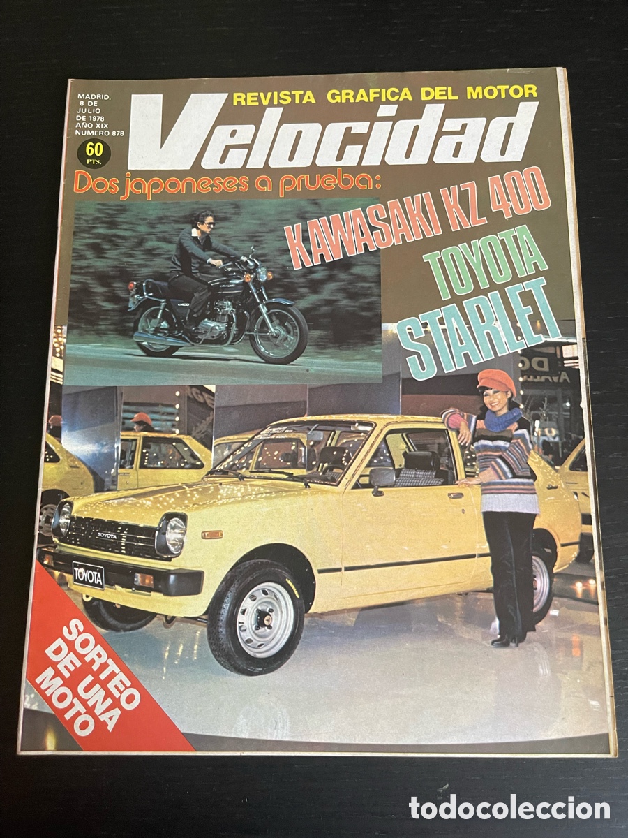 Coches: VELOCIDAD N&ordm; 878 - TOYOTA STARLET KAWASAKI KZ 400 AVENTURA DESIERTO PUBLICIDAD DODGE MOTOS ANTIGUAS