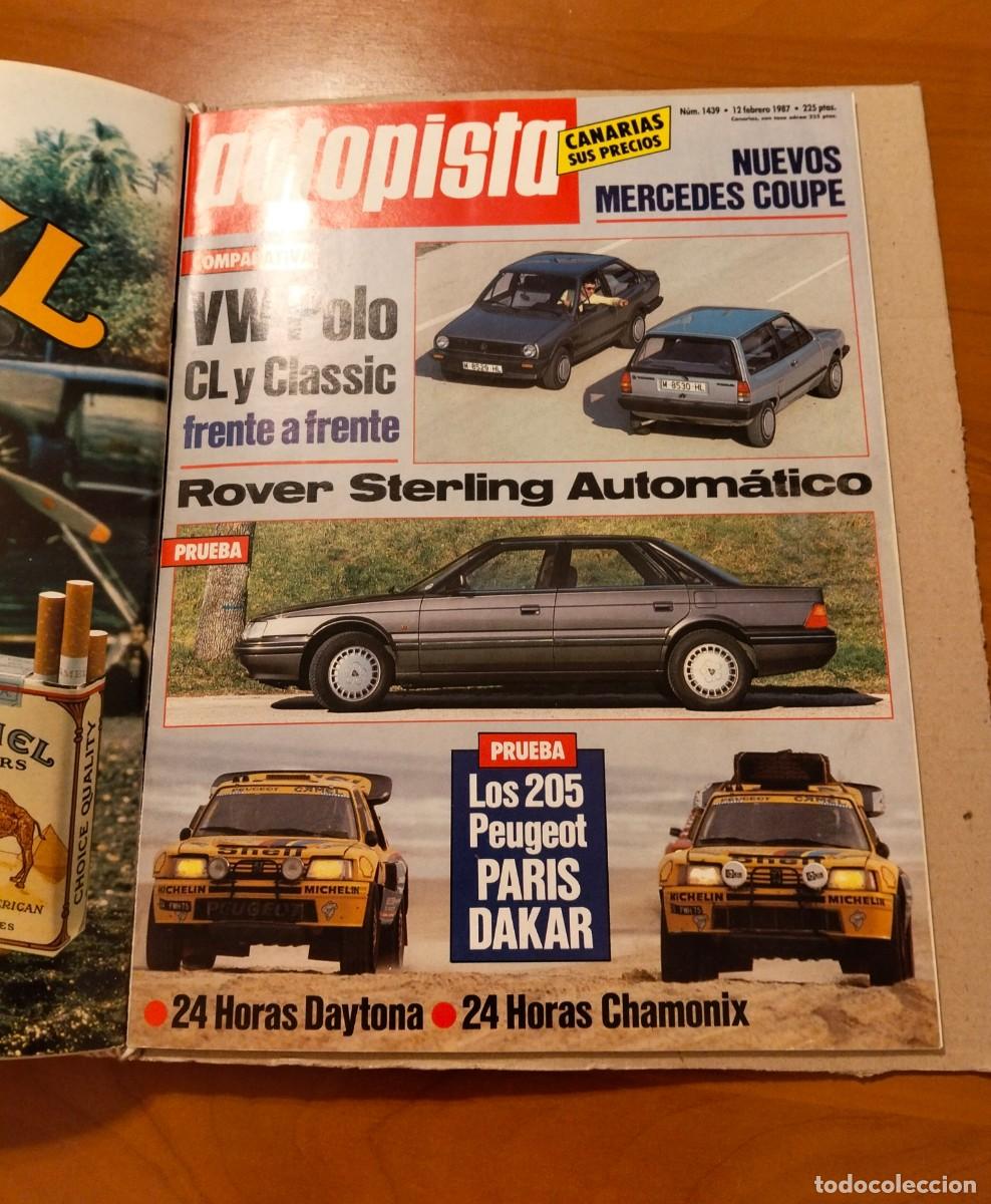 Coches: AUTOPISTA N&ordm; 1427-1439 (1986-1987) 13 revistas encuadernadas tapas duras sin guillotinar Peugeot 309
