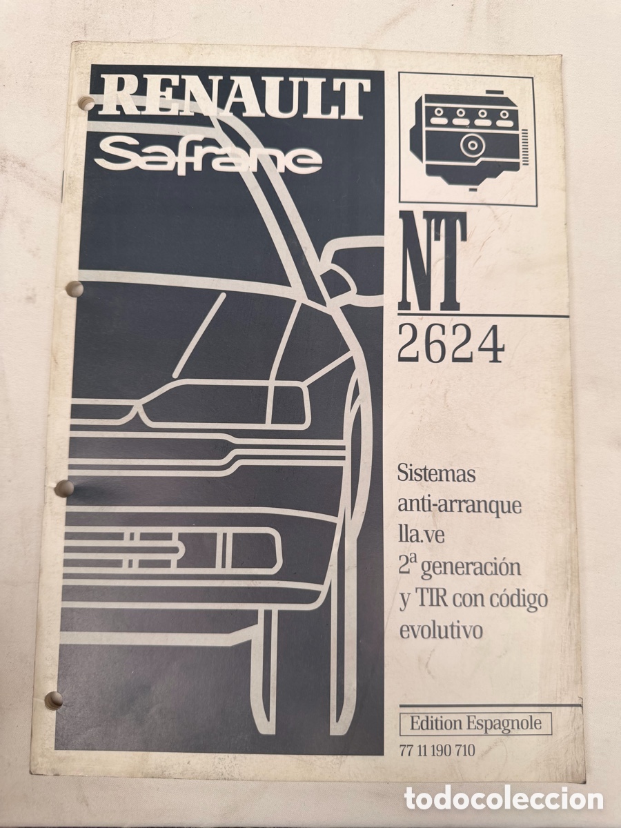 Coches: Manual taller Renault Safrane Fase II NT 2624 antiarranque original
