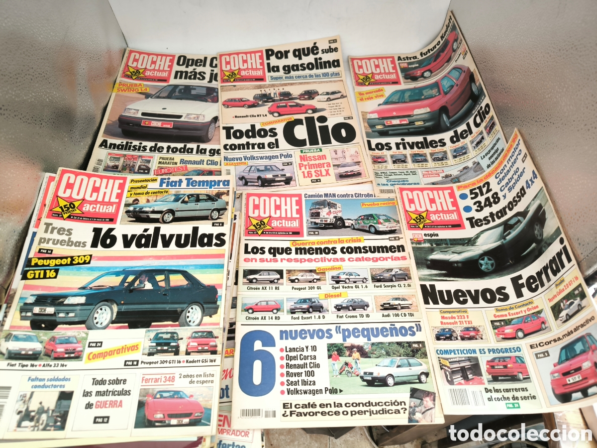 Coches: 32 Revistas Coche actual 1990-91.