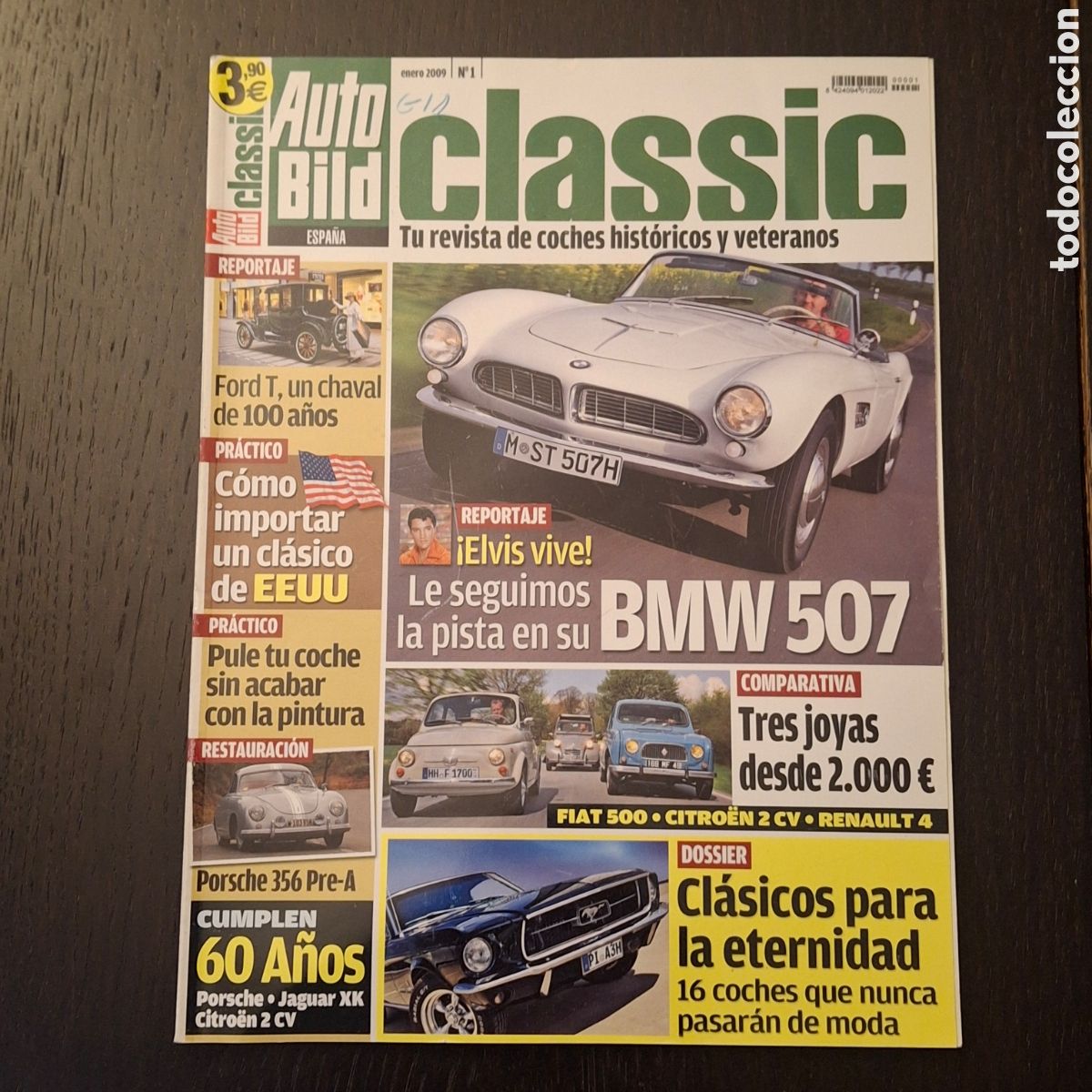 Coches: AUTO BILD CLASSIC N&ordm; 1 - BMW 507 FORD T PORSCHE 356 PRE-A RENAULT 4 CITROEN 2CV FIAT 500 AUTODROMO