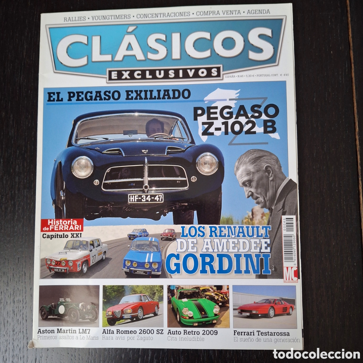 Coches: CLASICOS EXCLUSIVOS N&ordm; 46 - PEGASO Z-102 B RENAULT GORDINI ALFA ROMEO 2600 SZ FERRARI TESTAROSSA