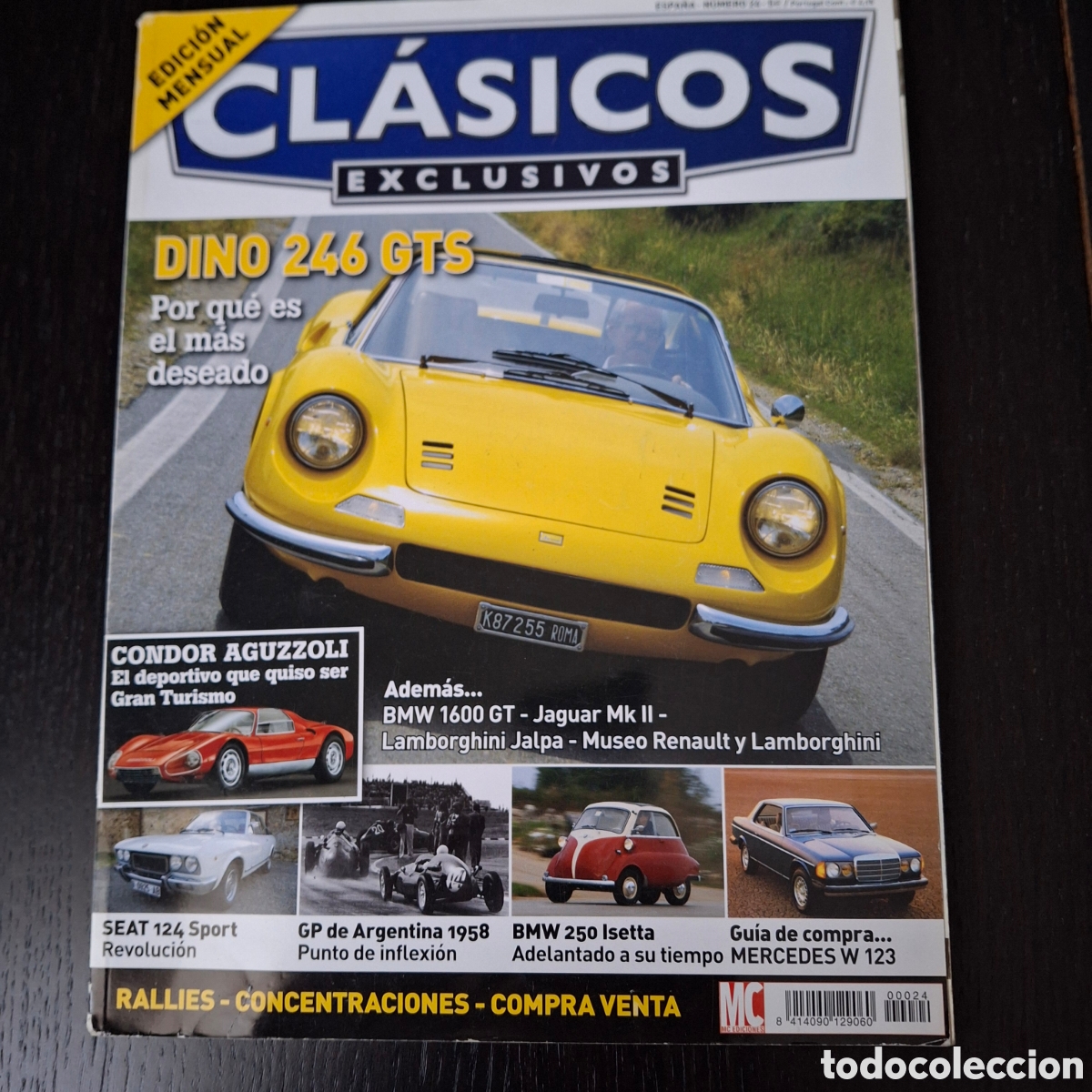 Coches: CLASICOS EXCLUSIVOS N&ordm; 24 - DINO 246 GTS CONDOR AGUZZOLI SEAT 124 SPORT BMW ISETTA 250 MERCEDES W123