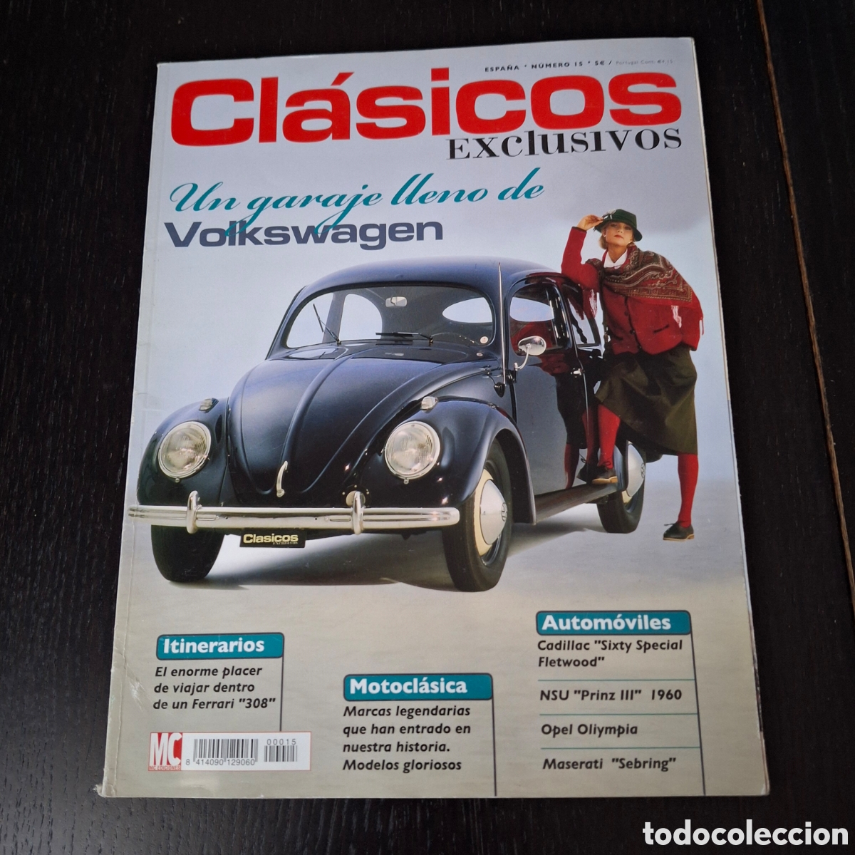 Coches: CLASICOS EXCLUSIVOS N&ordm; 15 - VOLKSWAGEN ESCARABAJO CADILLAC SIXTY FLETWOOD NSU PRINZ III MASERATI
