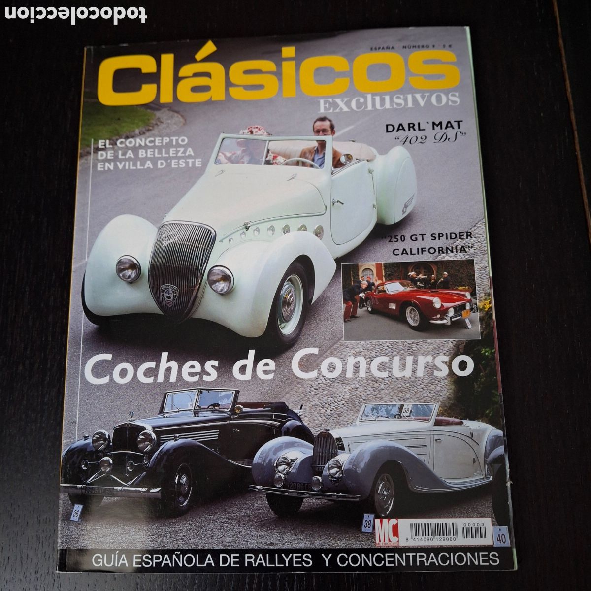 Coches: CLASICOS EXCLUSIVOS N&ordm; 9 - DARL MAT 402 FERRARI 250 GT SPIDER CALIFORNIA MASERATI 4700 FIAT 522 L