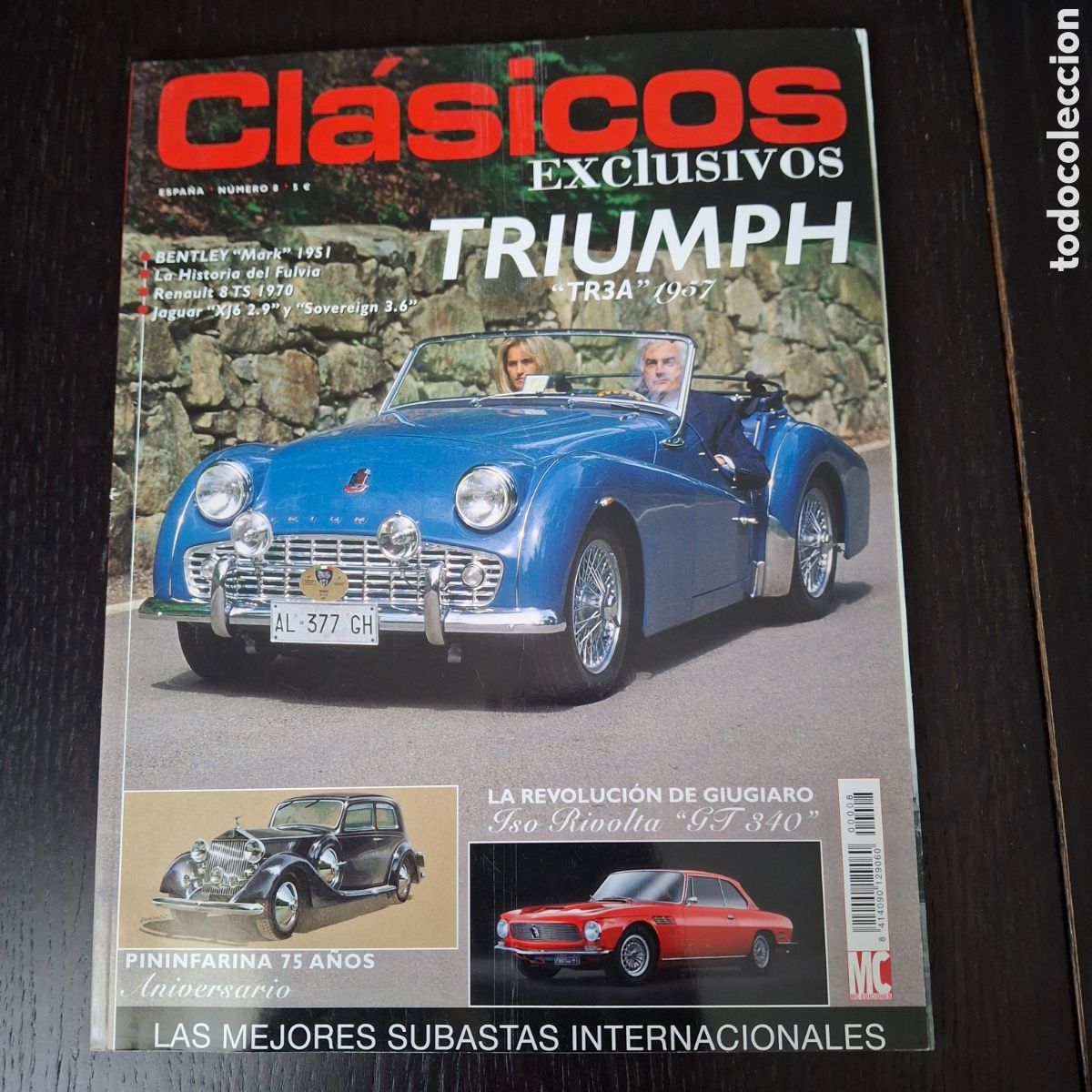 Coches: CLASICOS EXCLUSIVOS N&ordm; 8 - TRIUMPH TR3 A BENTLEY MARK LANCIA FULVIA RENAULT 8 TS JAGUAR ISO RIVOLTA