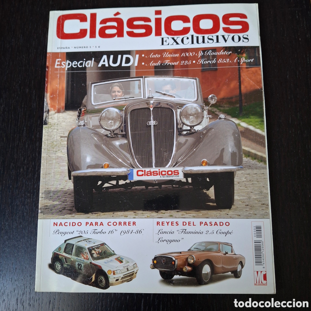 Coches: CLASICOS EXCLUSIVOS N&ordm; 5 - ESPECIAL AUDI AUTO UNION PEUGEOT 205 TURBO 16 LANCIA FLAMINIA COUPE ALFA
