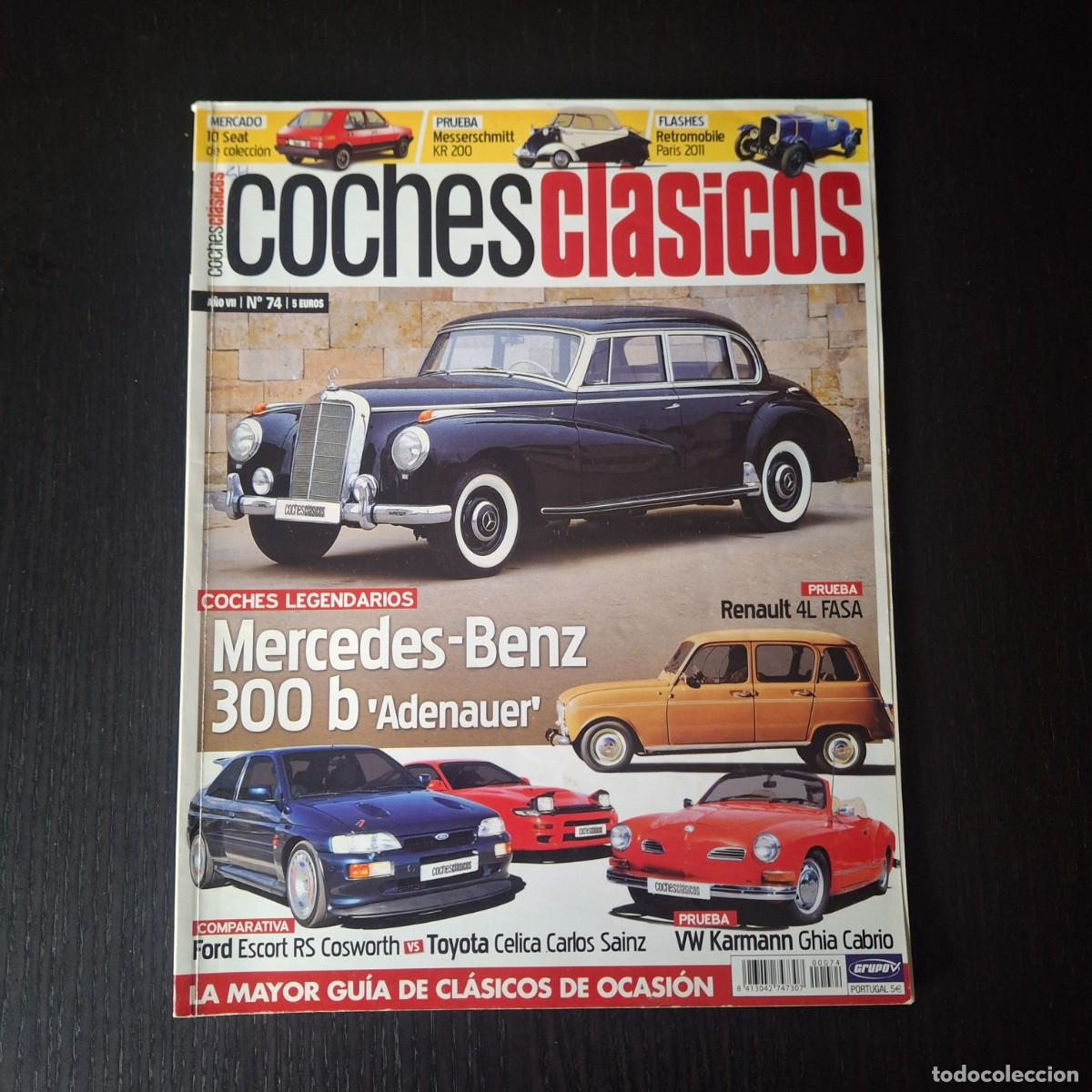 Coches: COCHES CLASICOS N&ordm; 74 - RENAULT 4 4L FASA VOLKSWAGEN KARMANN GHIA TOYOTA CELICA FORD ESCORT RS SEAT
