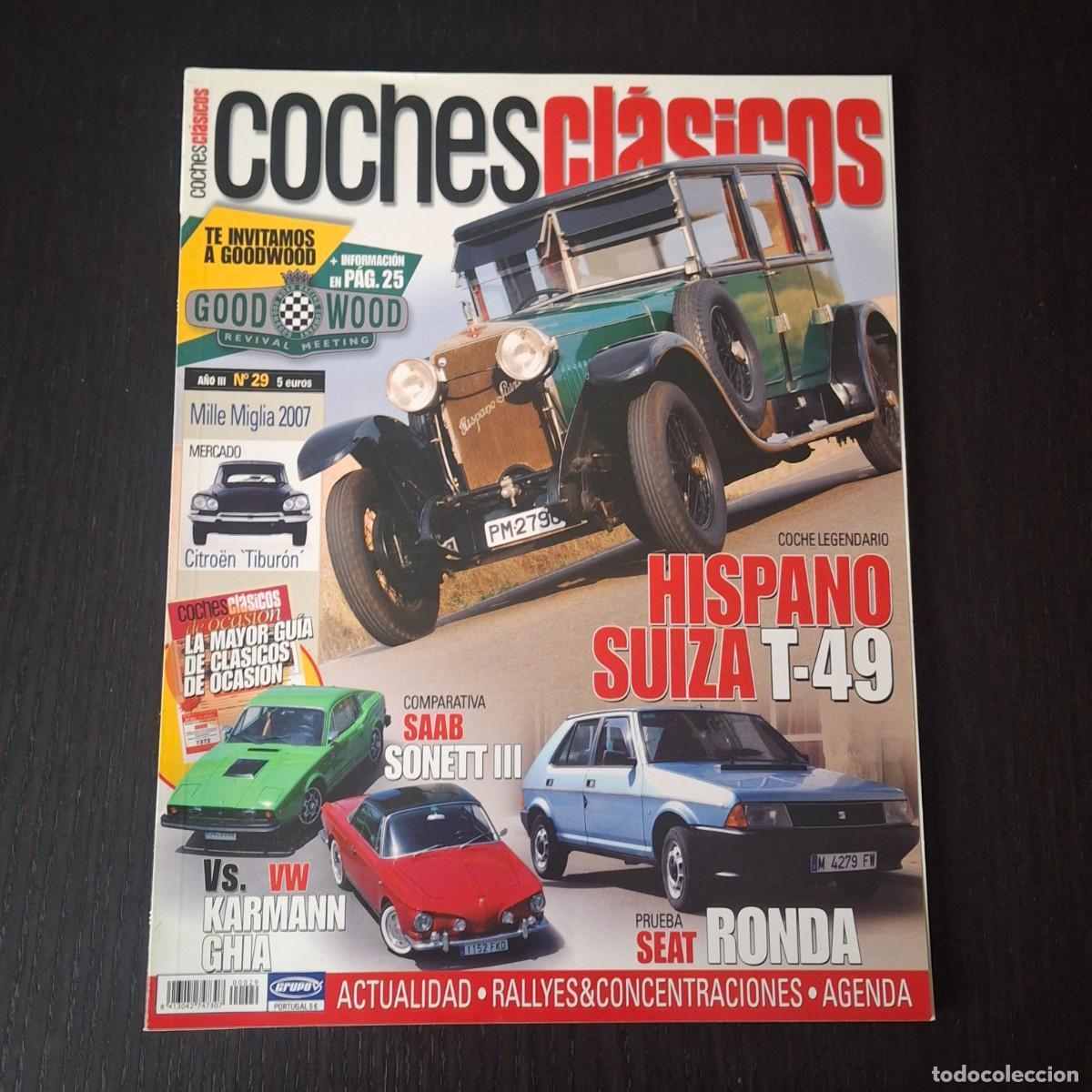 Coches: COCHES CLASICOS N&ordm; 29 - HISPANO SUIZA T-49 SEAT RONDA SAAB SONETT III KARMANN GHIA BARREIROS RICART