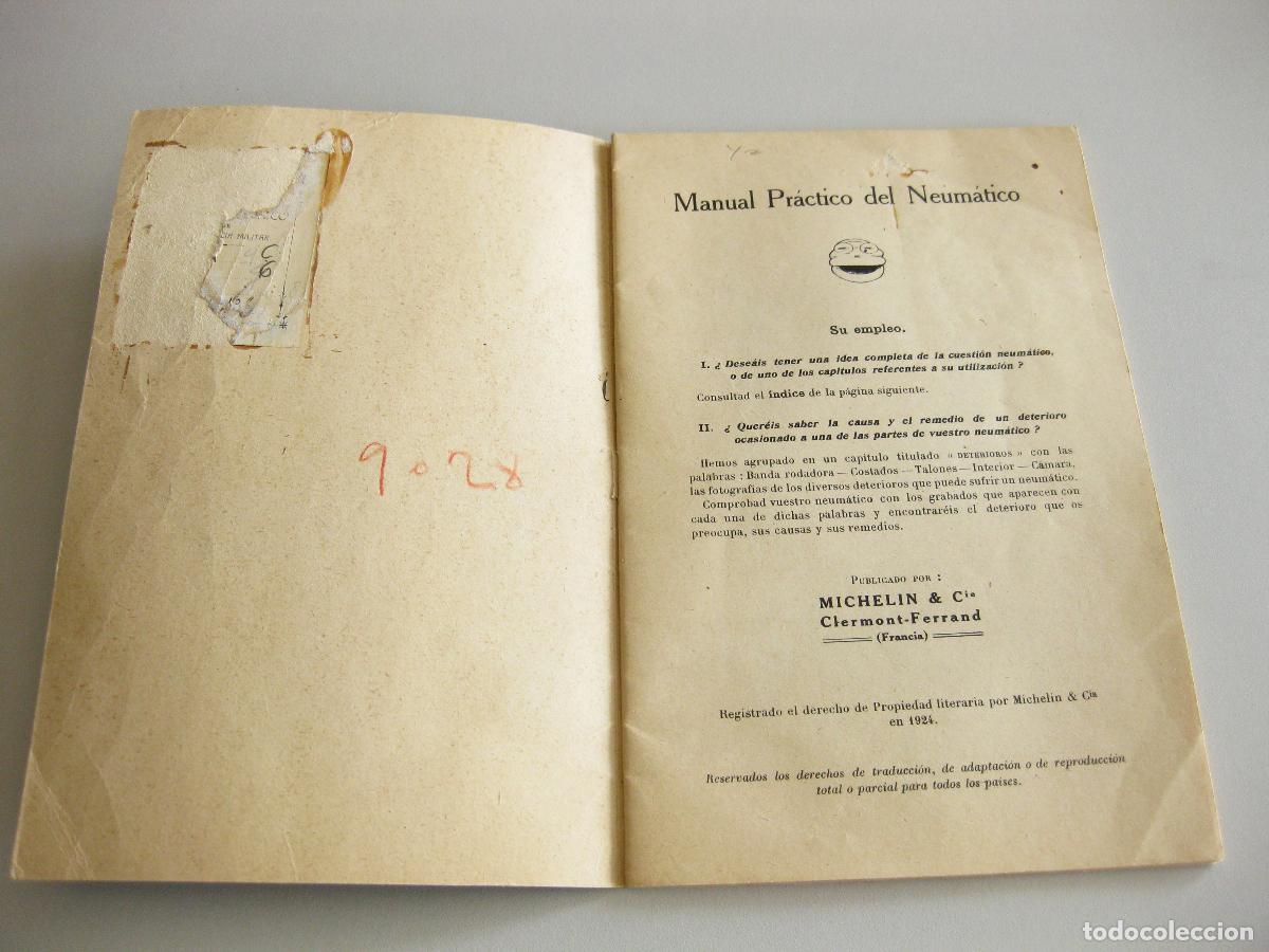 Coches: MANUAL PR&Aacute;CTICO DEL NEUM&Aacute;TICO MICHEL&Iacute;N. 1924 - Foto 2