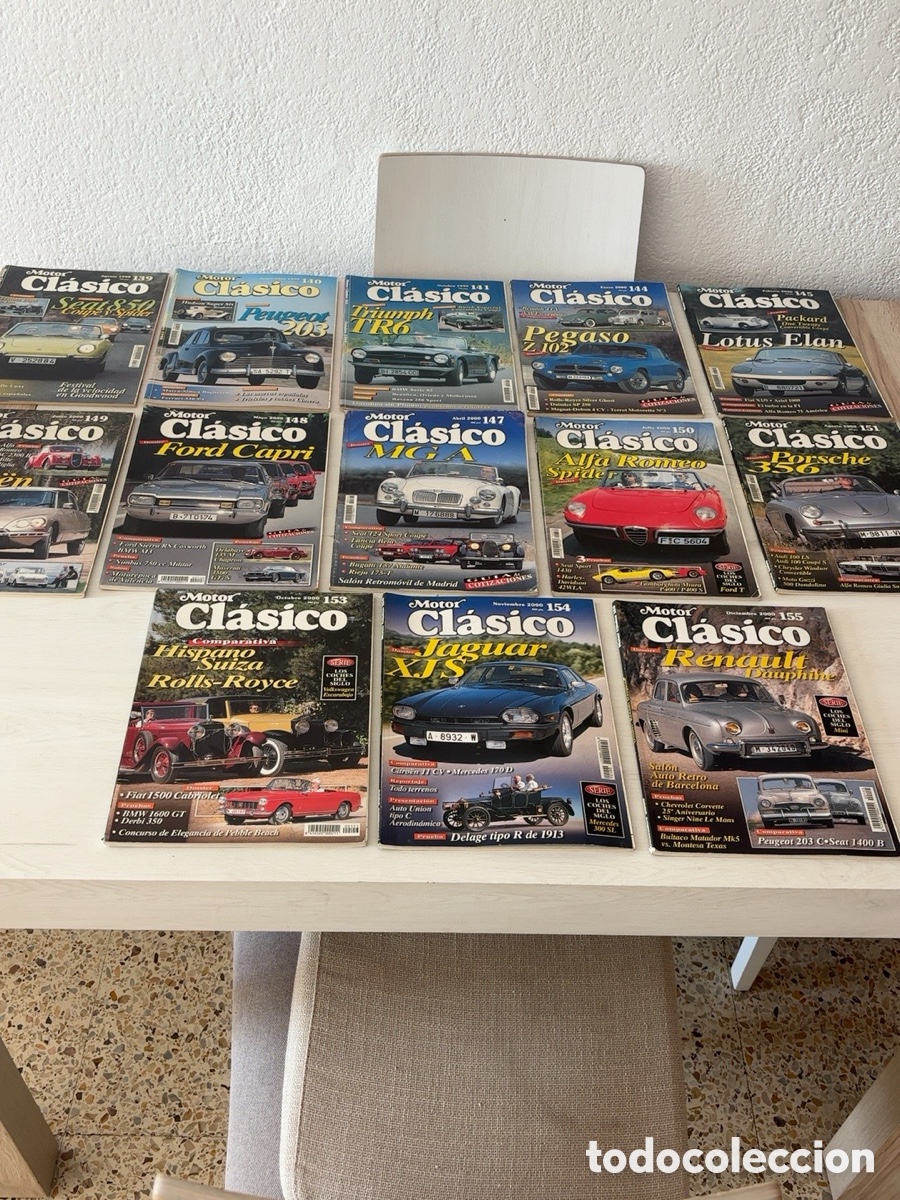 Coches: Lote 13 revistas Motor Cl&aacute;sico 1999-2000