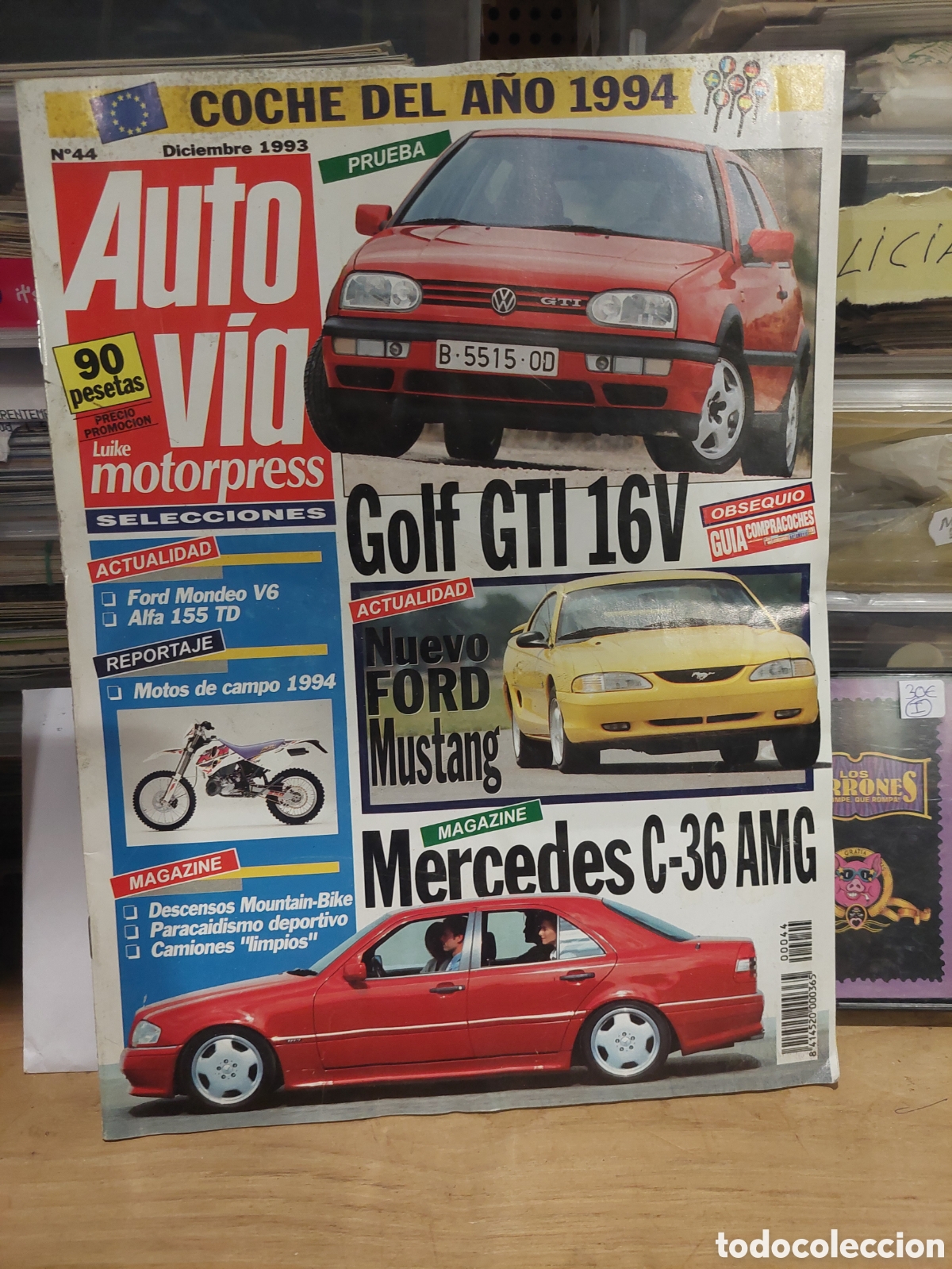 Coches: REVISTA AUTO VIA 2993 N&Uacute;MERO 44 HOLF GTI 16 V,MERCEDES C 36 AMG ,FORD MONDEO V6