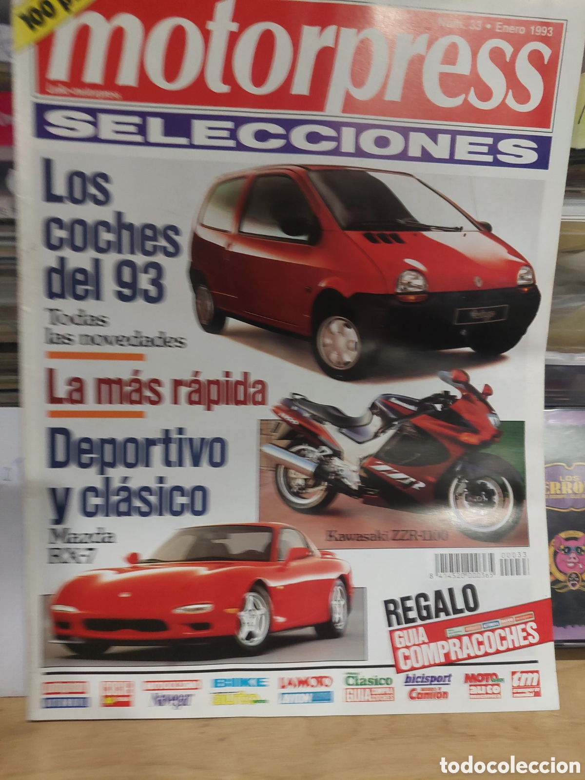 Coches: REVISTA MOTORORESS 1993 N&Uacute;MERO 33 MAZDA RX 7,MOTO KAWASAKI ZZR 1100 Sumario
