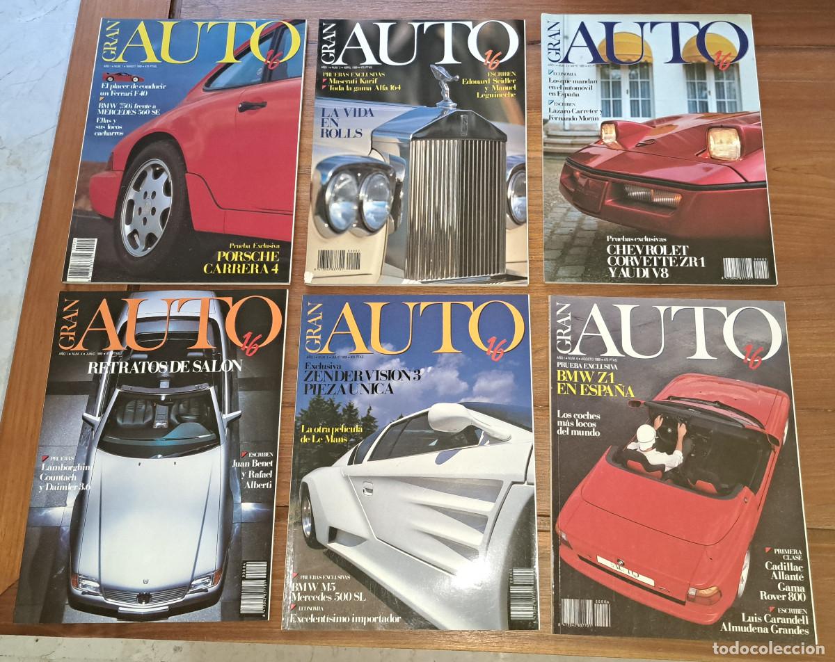 Coches: GRAN AUTO 16 - LAS PRIMERAS 6 REVISTAS - DEL N&ordm; 1 AL N&ordm; 6 - MARZO a AGOSTO de 1989