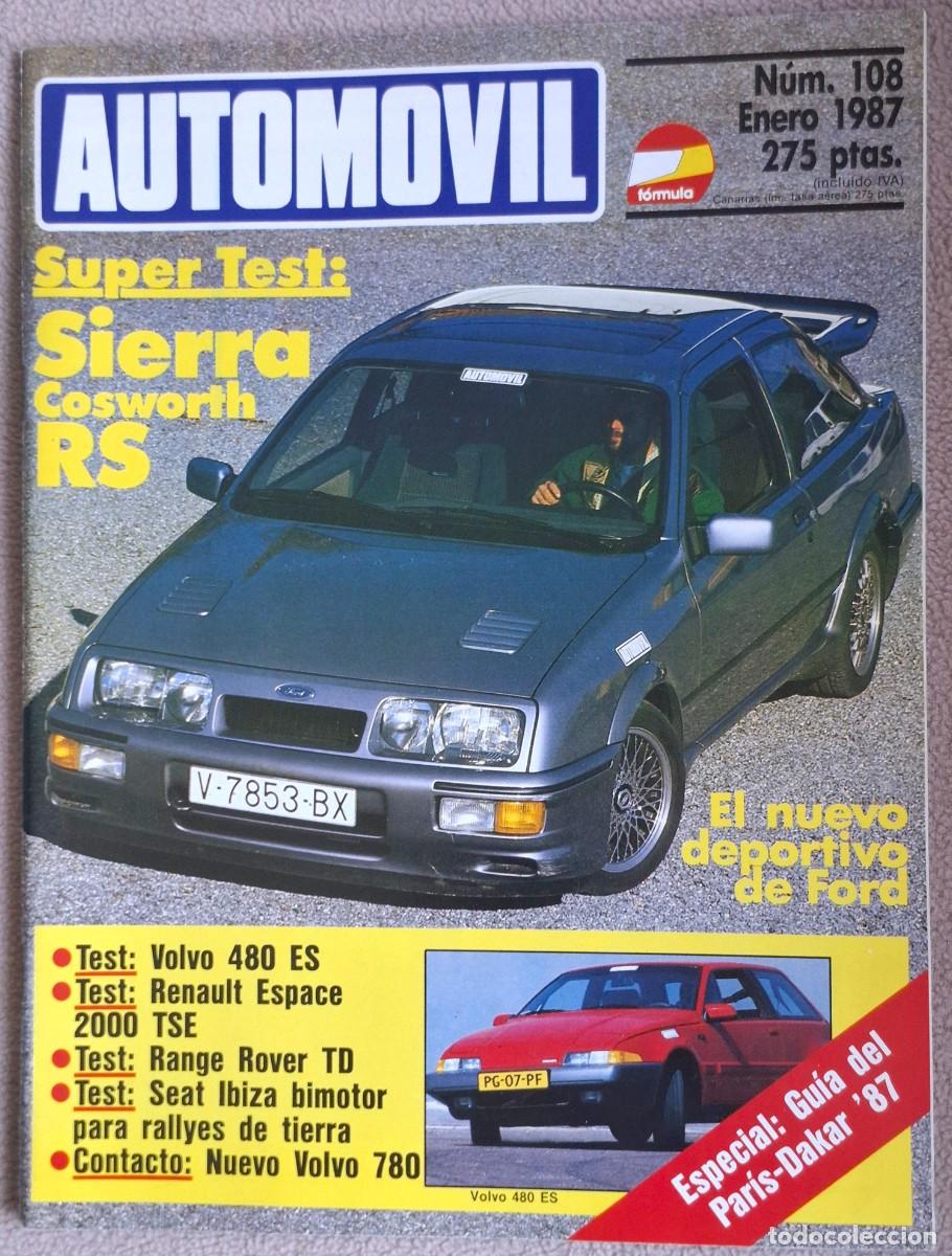 Coches: Revista Automovil N&ordm;108 enero de 1987