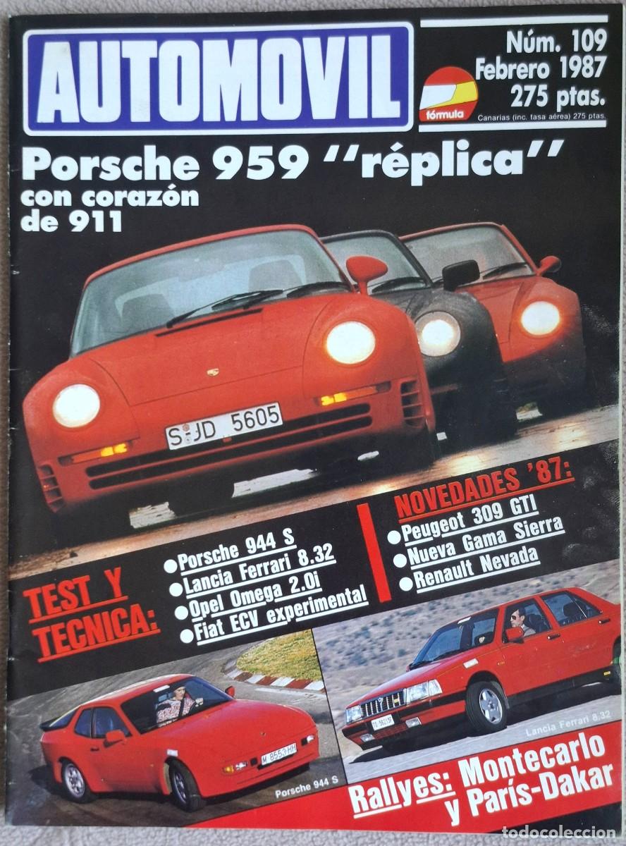 Coches: Revista Automovil N&ordm;109 febrero de 1987