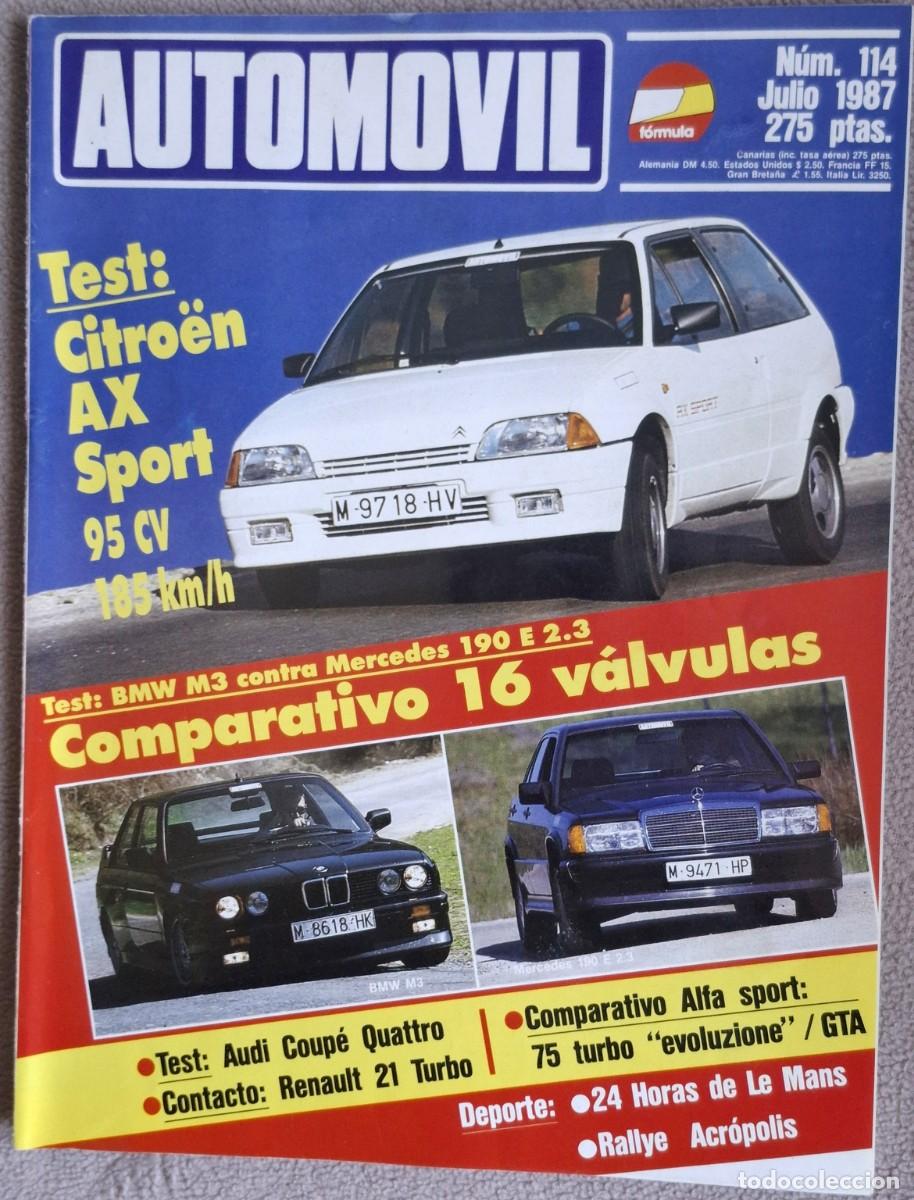 Coches: Revista Automovil N&ordm;114 julio de 1987