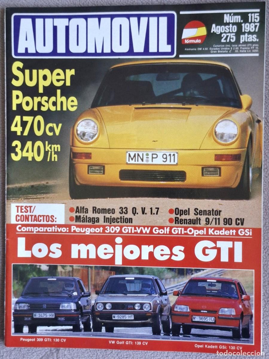 Coches: Revista Automovil N&ordm;115 agosto de 1987
