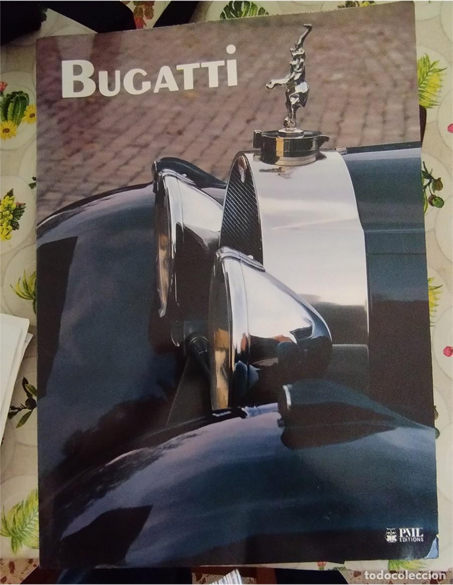 Coches: CARPETA BUGATI CON 5 POSTER FOTOS GIGANTES 44/32 CM