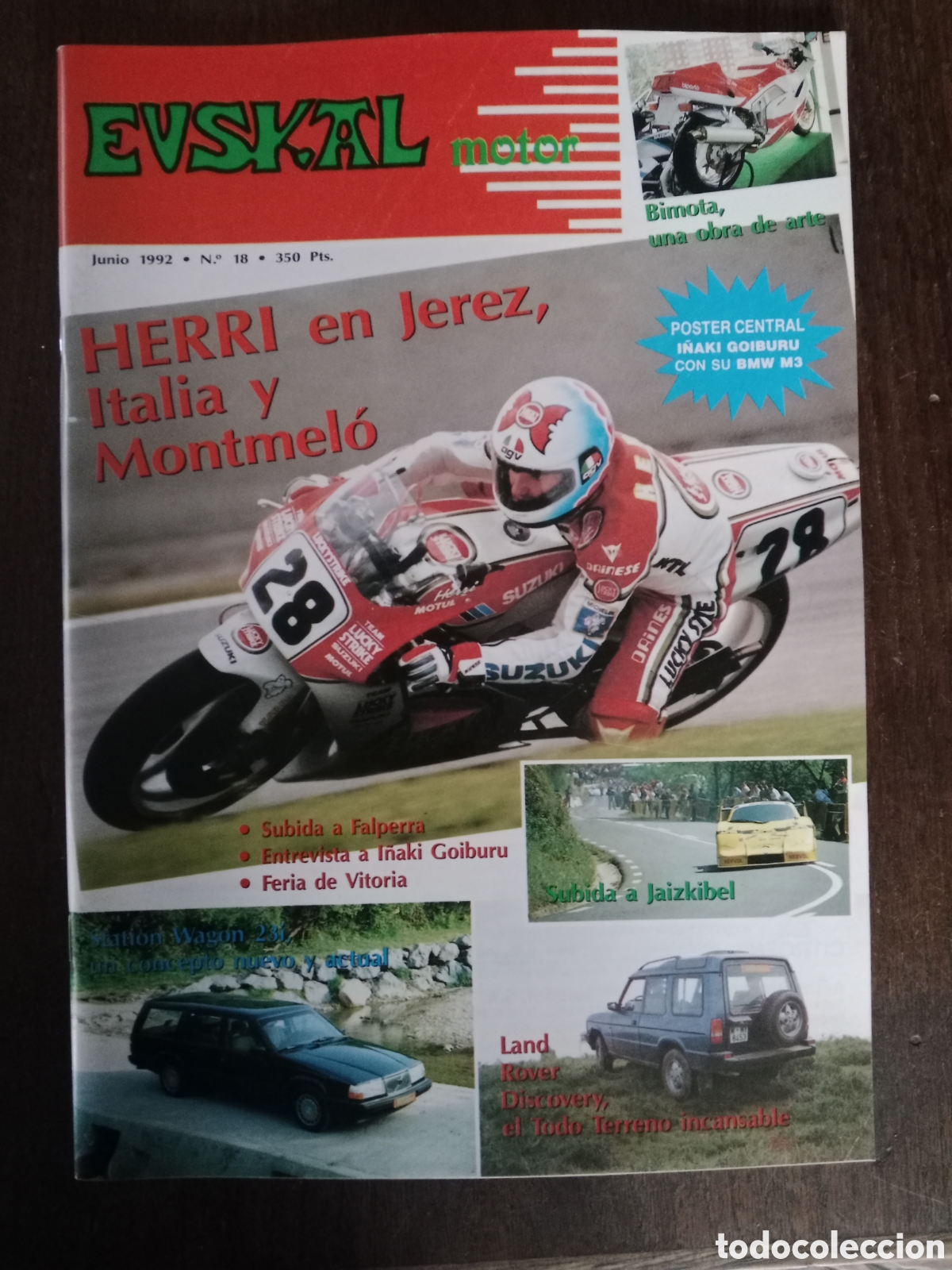 Coches: Revista Euskal motor n. 18 de 1992 autom&oacute;vil