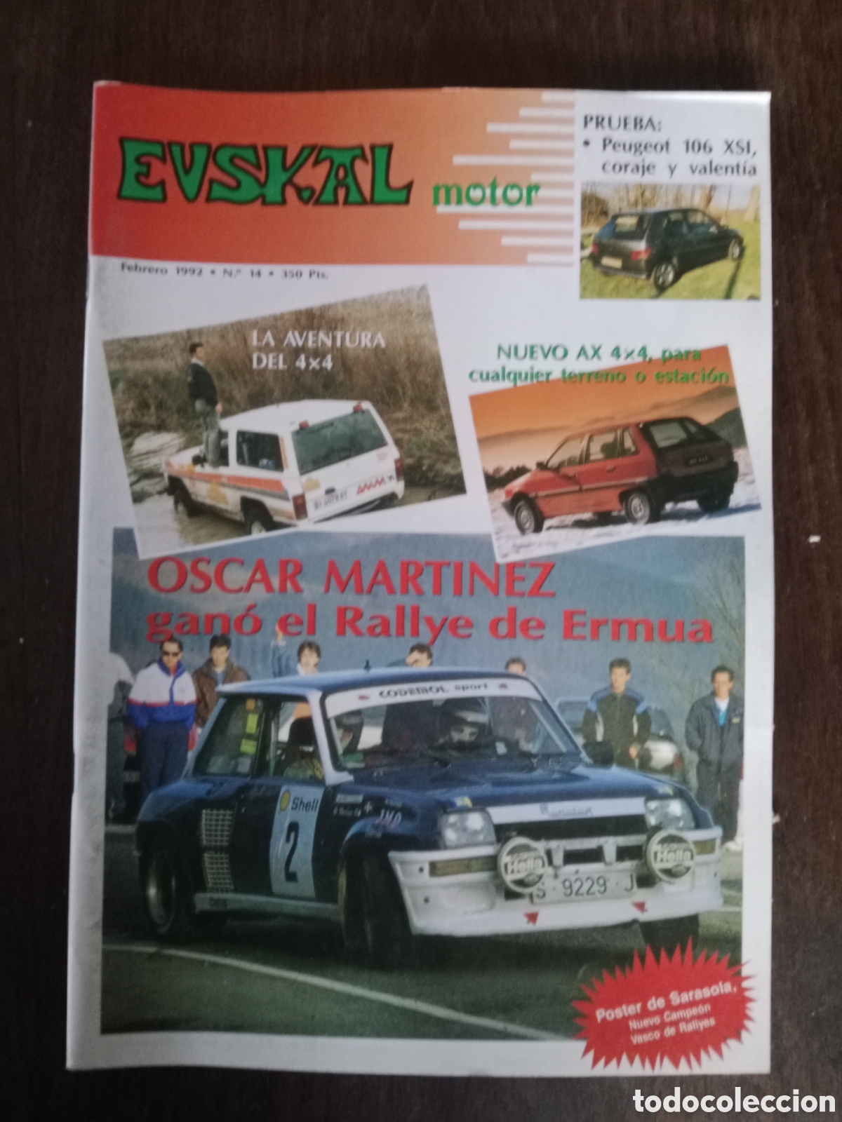 Coches: Revista Euskal motor n. 14 de 1992 autom&oacute;vil