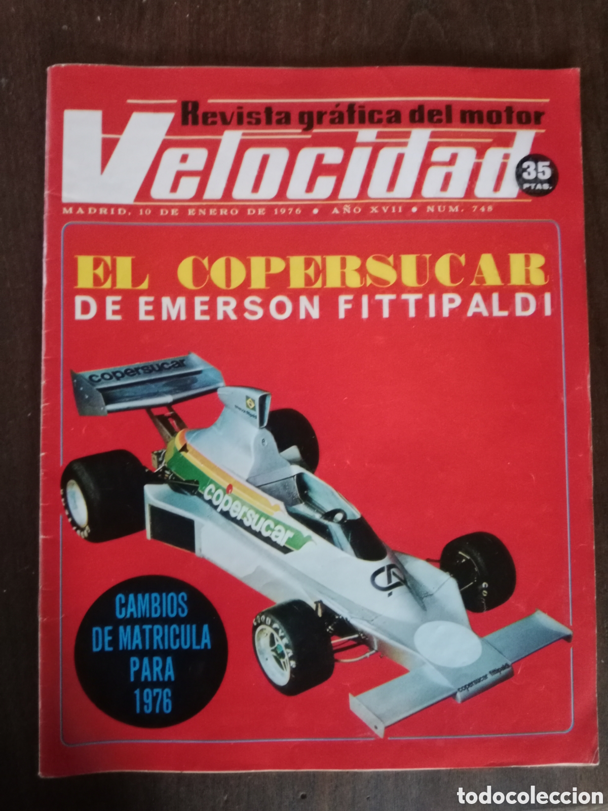 Coches: Revista velocidad n. 748 de 1976 autom&oacute;vil