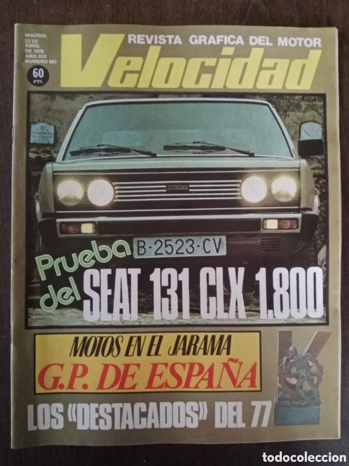 Coches: Revista velocidad n. 867 de 1978 autom&oacute;vil Seat
