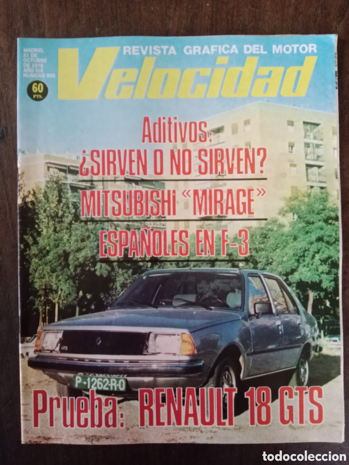 Coches: Revista velocidad n. 893 de 1978 autom&oacute;vil