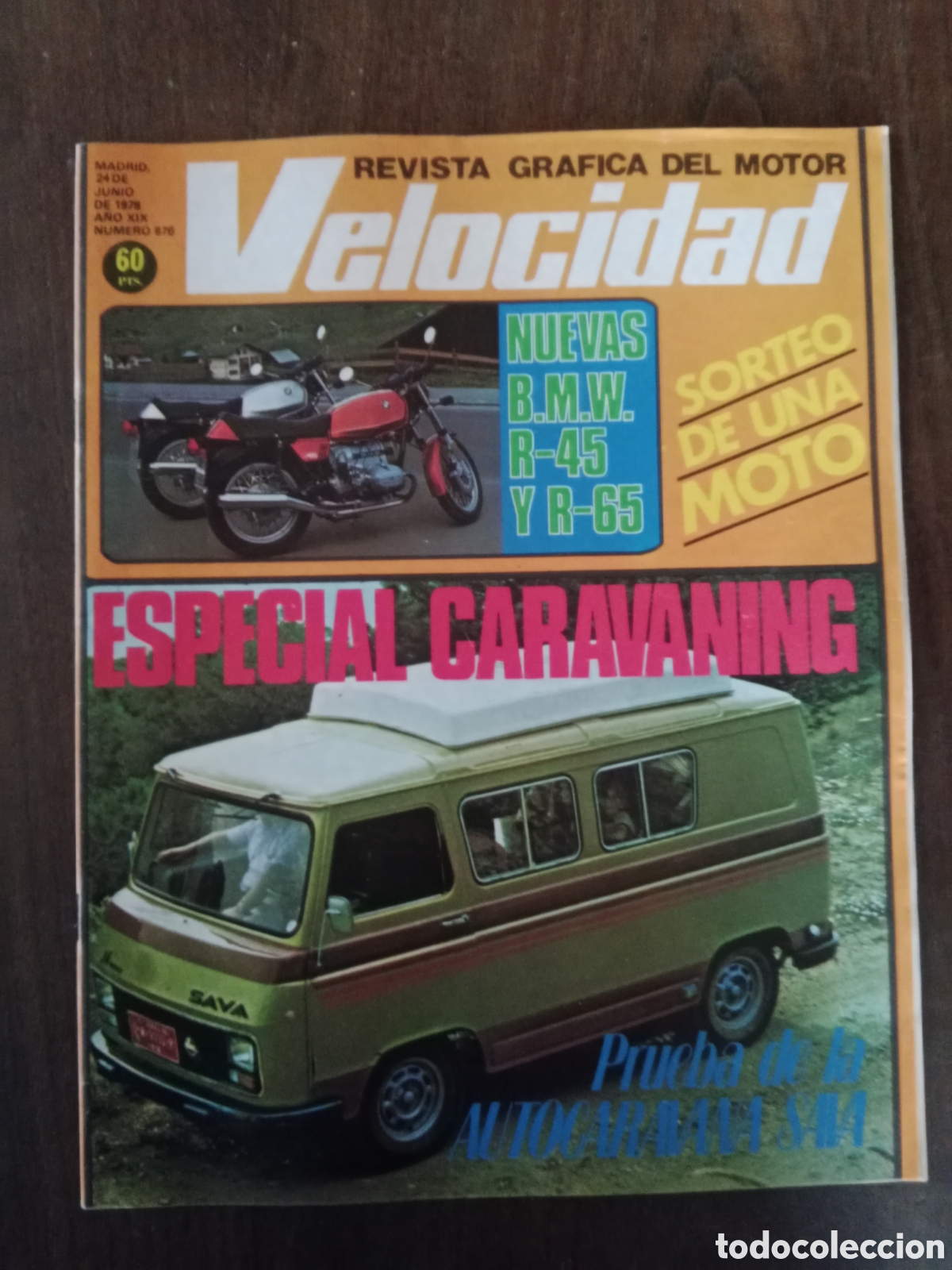 Coches: Revista velocidad n. 876 de 1978 autom&oacute;vil furgoneta sava