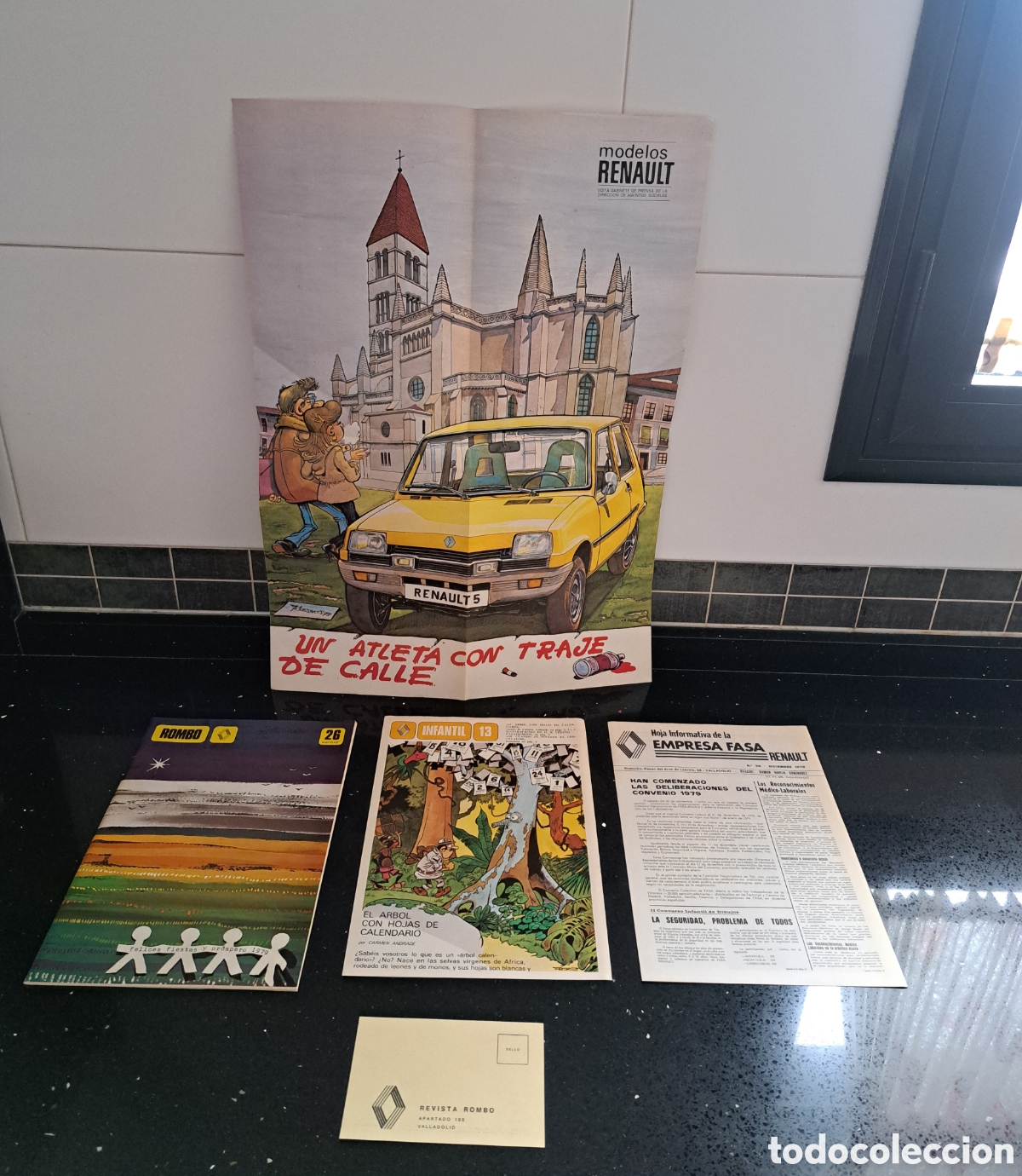 Coches: Revista ROMBO N&ordm; 26 FASA Renault (1978) COMPLETA: Suplemento, Tarjeta de Sorteo Intacta y POSTER R5