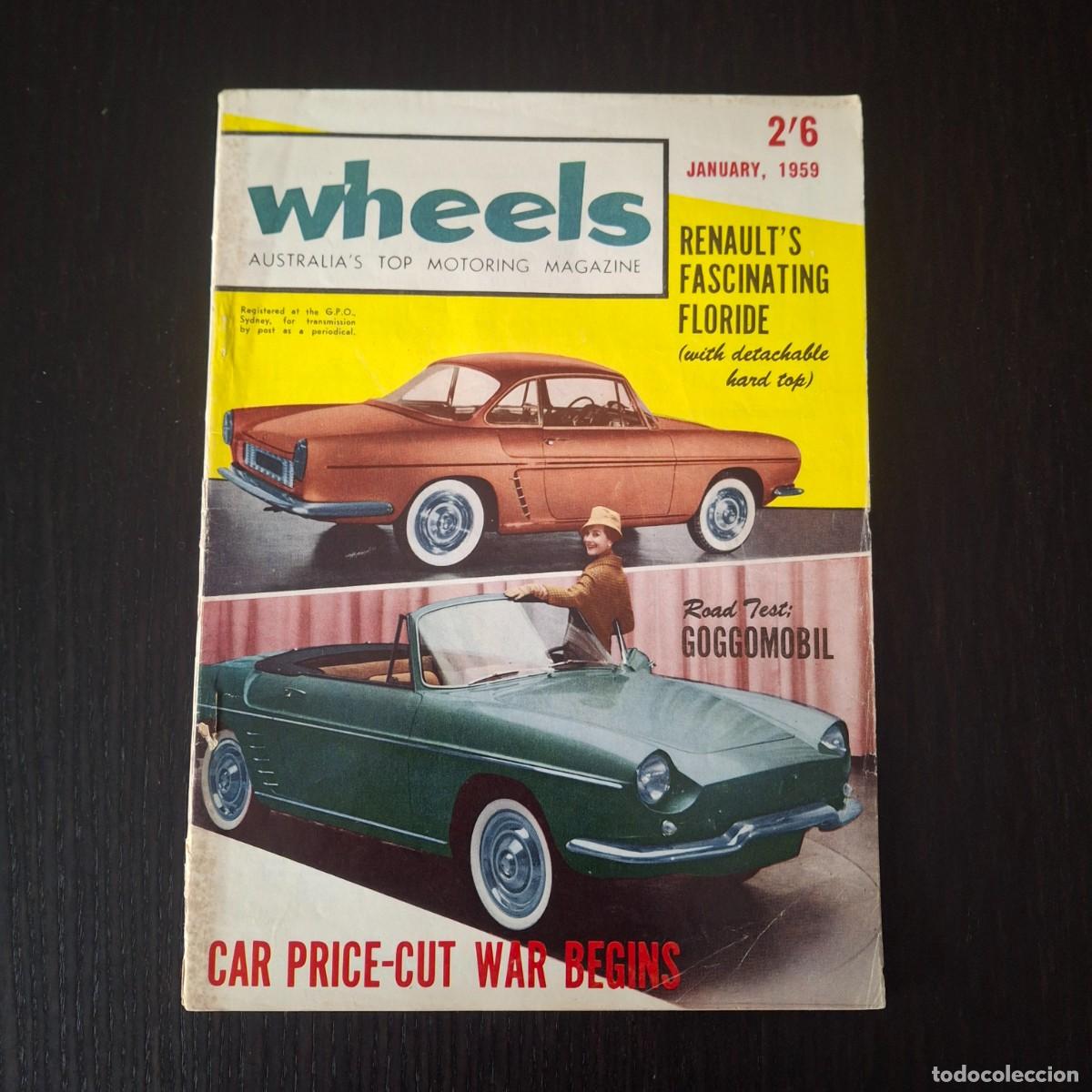 Coches: WHEELS ENERO 1959 - REVISTA AUSTRALIA - SALON AUTOMOVIL GOOGOMOBIL BISCUTER SPORT PEGASIN AUTO UNION