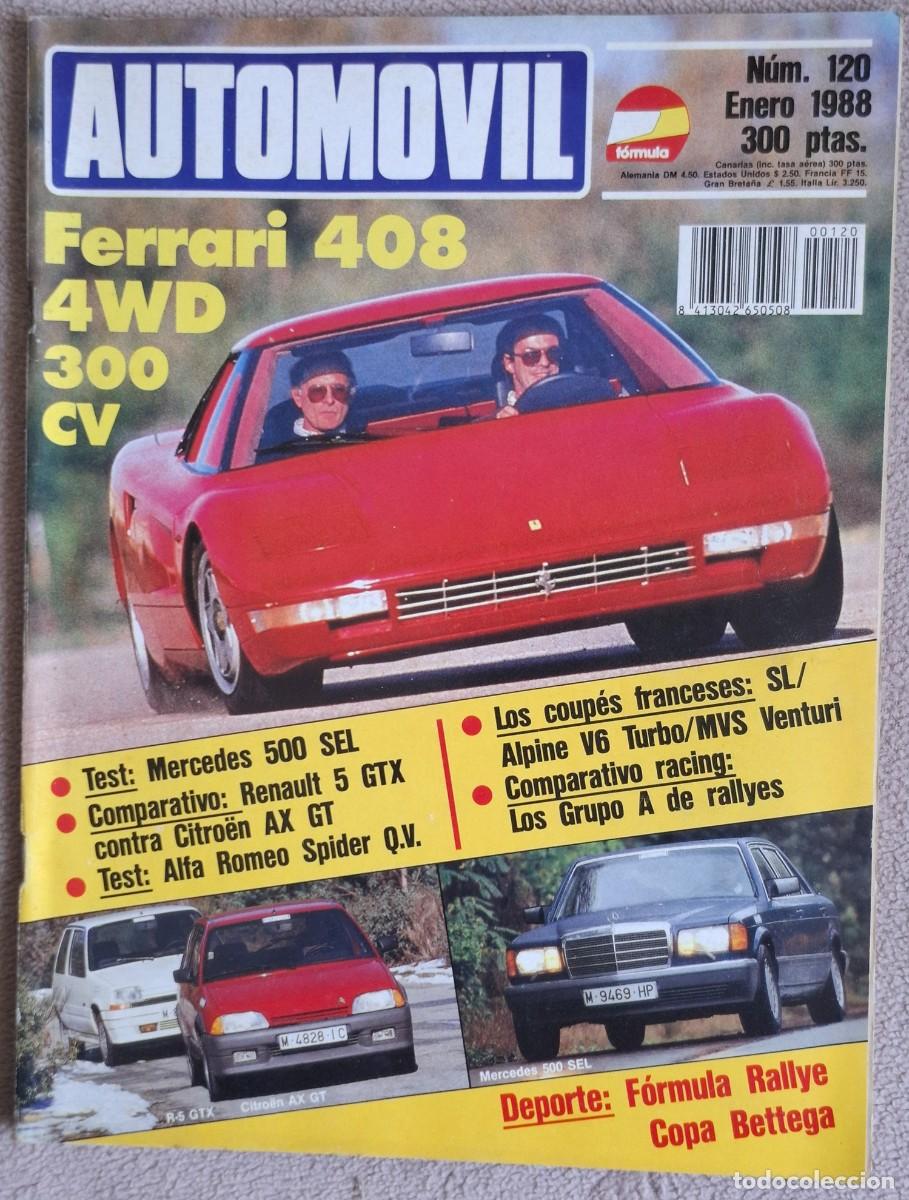Coches: Revista Autom&oacute;vil N&ordm;120 enero de 1988