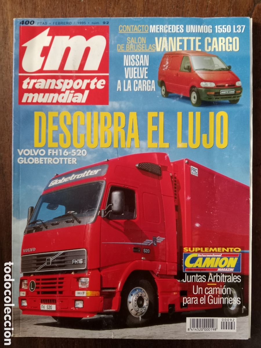 Voitures: Revista transporte mundial n. 92 de 1995 cami&oacute;n