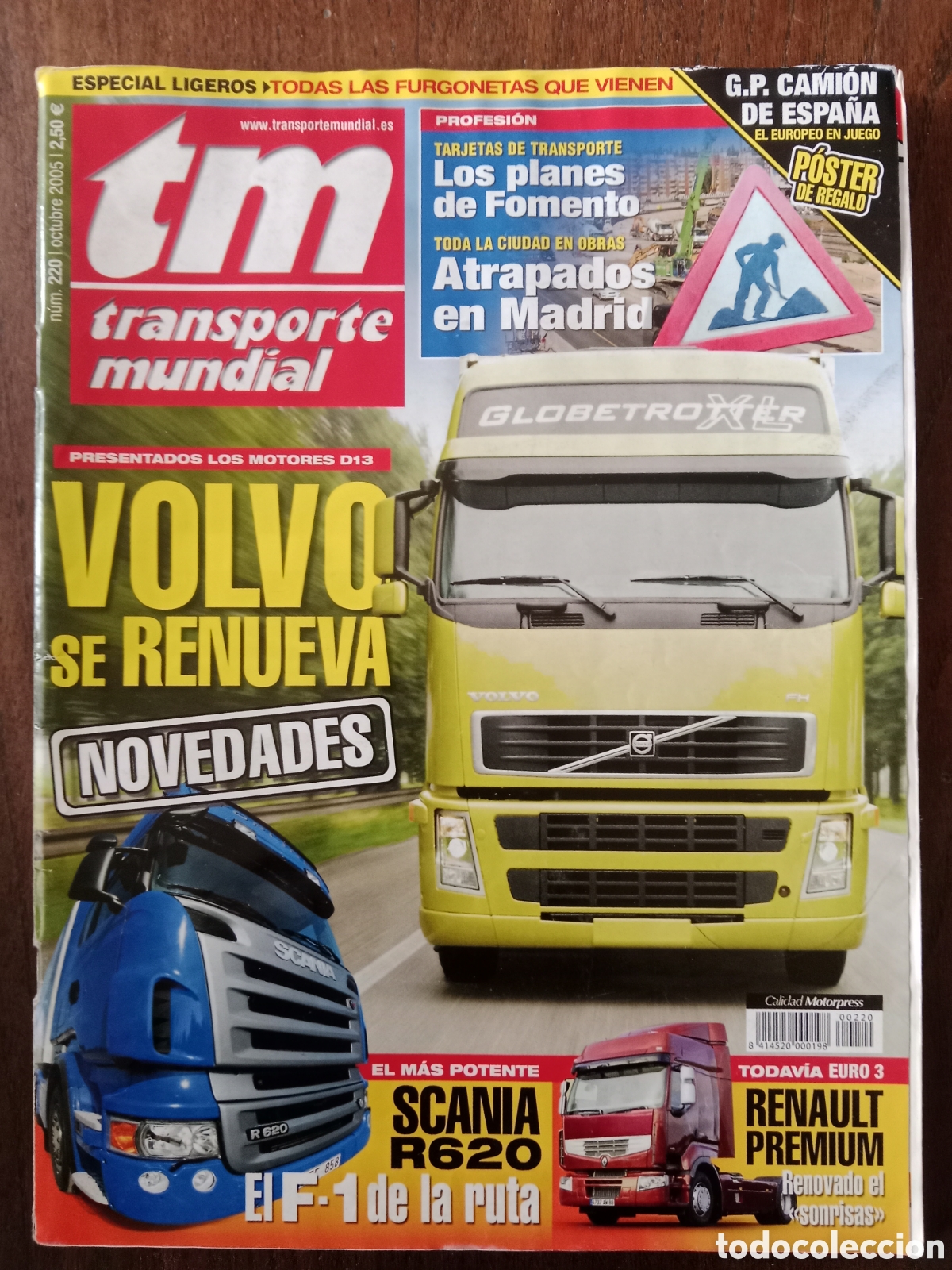 Voitures: Revista transporte mundial n. 220 de 2005 camion