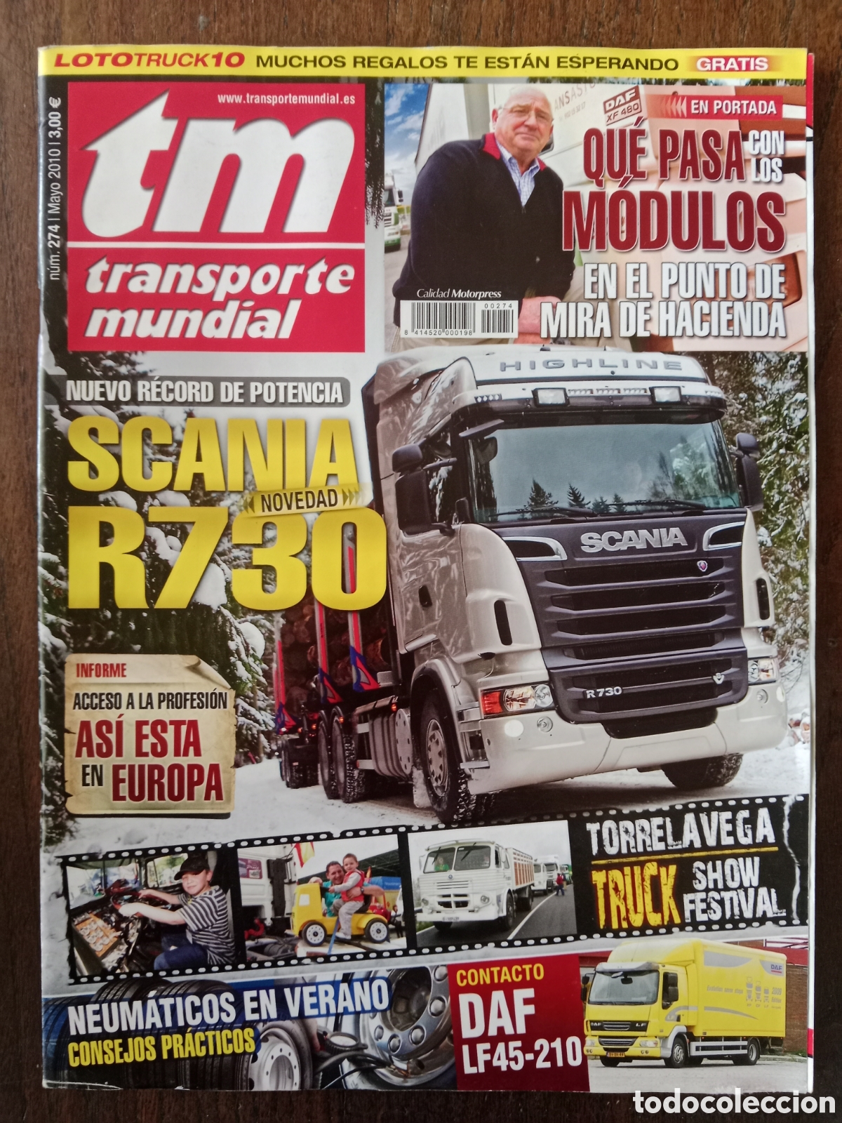 Voitures: Revista transporte mundial n. 274 de 2010 cami&oacute;n