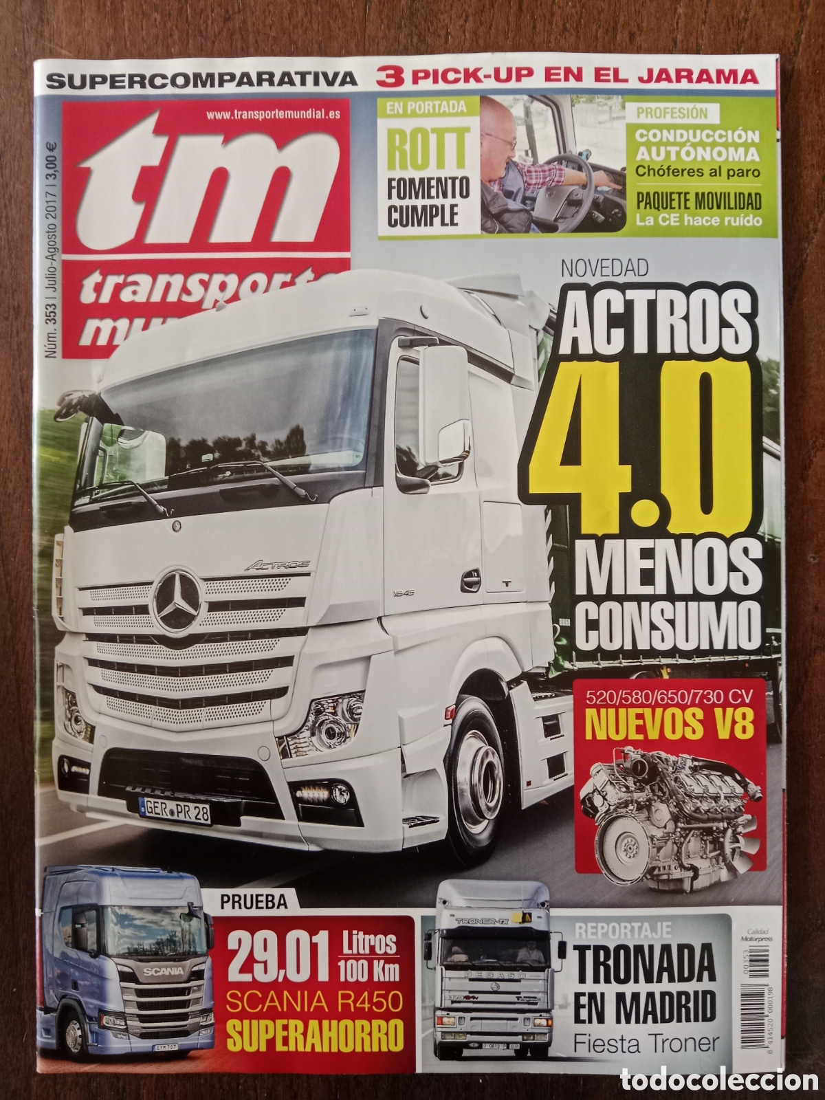 Voitures: Revista transporte mundial n. 353 de 2017 cami&oacute;n
