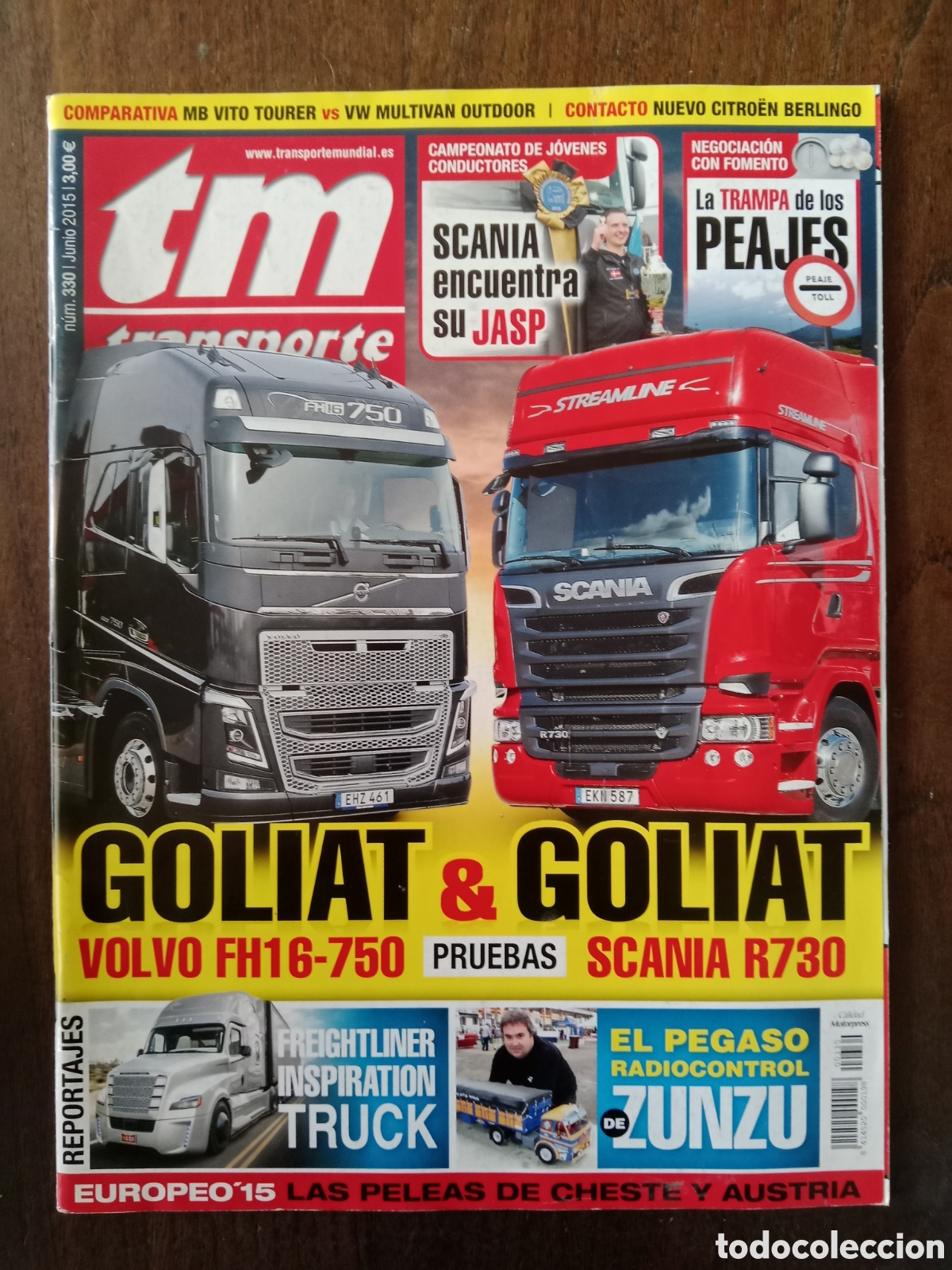 Voitures: Revista transporte mundial n. 330 de 2015 cami&oacute;n