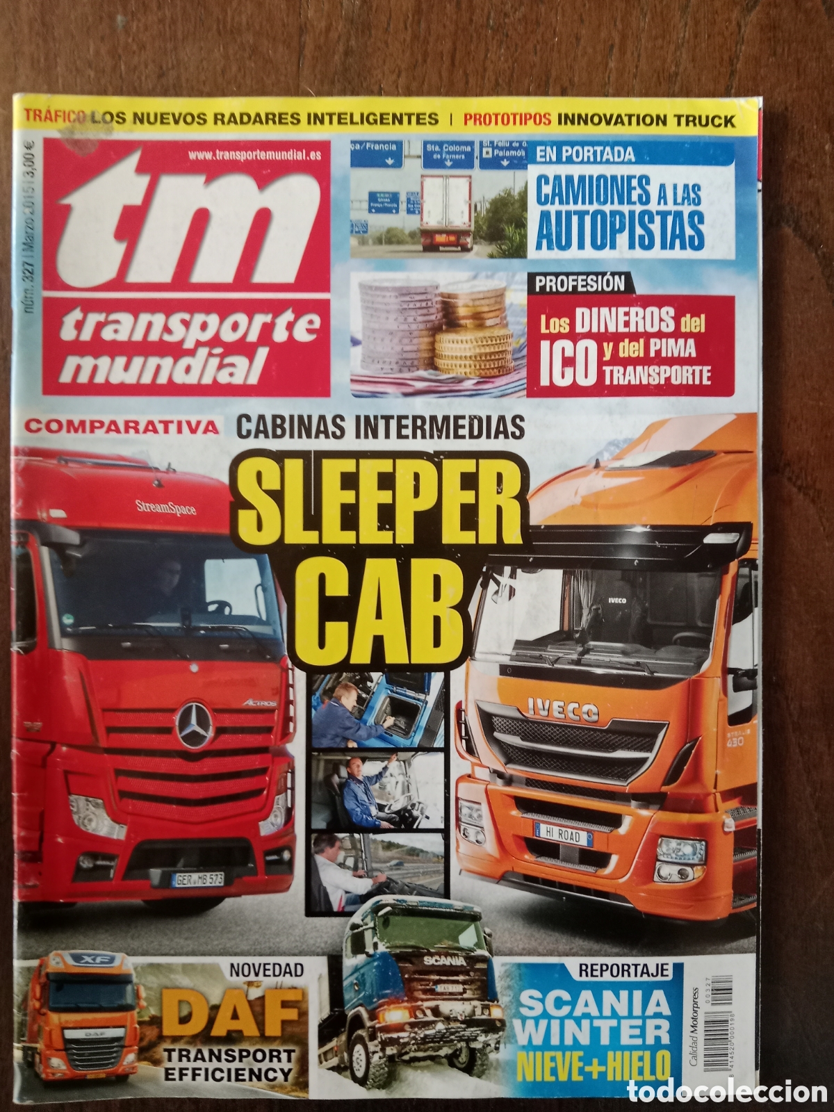 Voitures: Revista transporte mundial n. 327 de 2015 cami&oacute;n