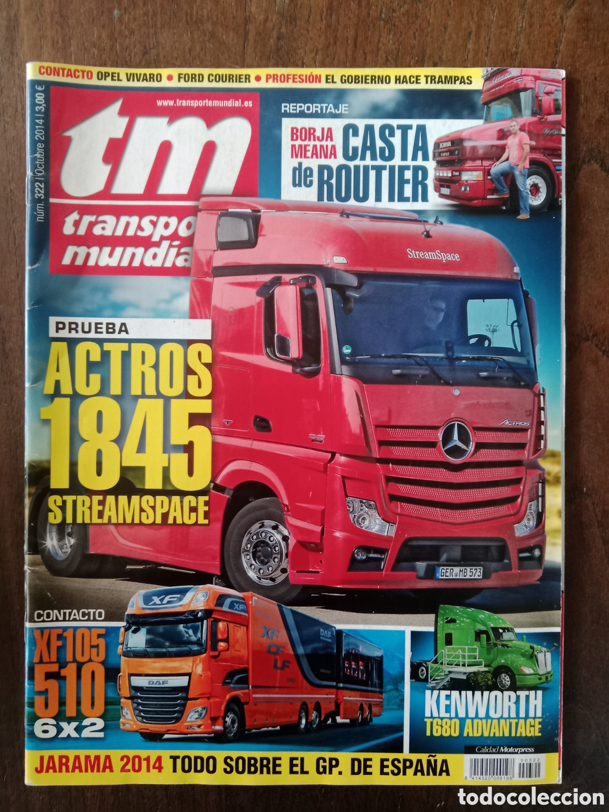 Voitures: Revista transporte mundial n. 322 de 2014 cami&oacute;n
