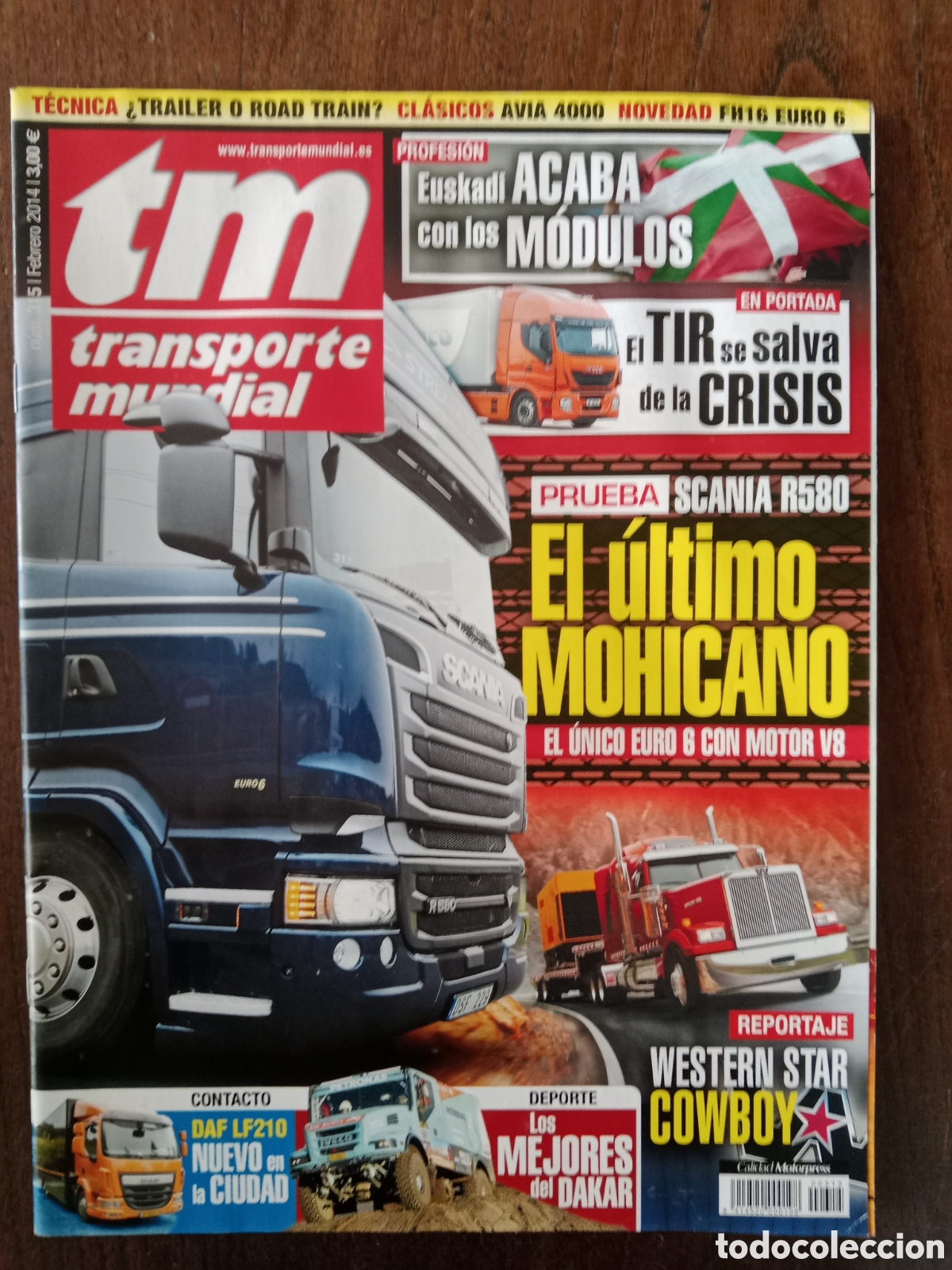 Coches: Revista transporte mundial n. 315 de 2014 cami&oacute;n