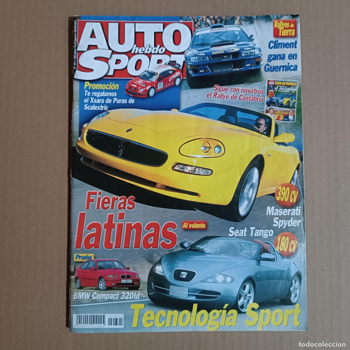 Coches: REVISTA AUTO HEBDO SPORT N&ordm; 841 A&Ntilde;O 2001. PRU: MASERATI SPYDER. BMW COMPACT 320 TD.