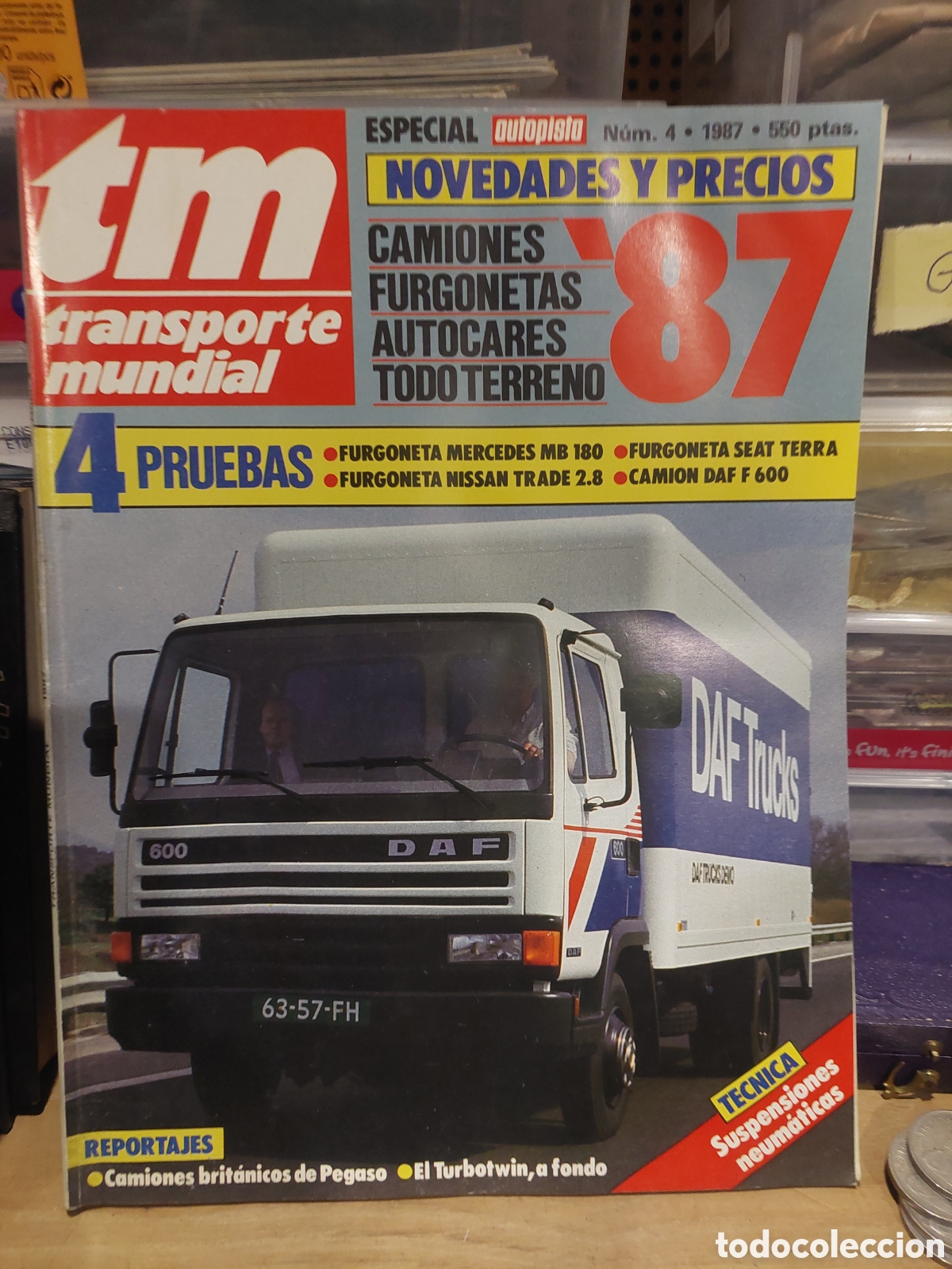 Autos: N&Uacute;MERO 4 1988 TM TRASPORTE MUNDIAL PRECIOS REVISTA CAMIONES 4
