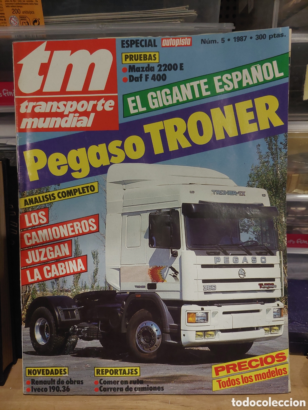 Autos: TM TRASPORTE MUNDIAL N&Uacute;MERO 5 1987 REVISTA CAMIONES PRECIOS