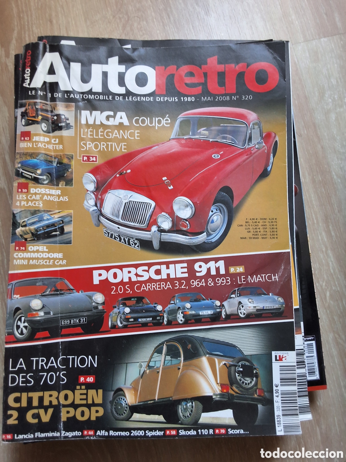 Carros: Auto retro revista coches francesa a&ntilde;o 2008/5 MGA