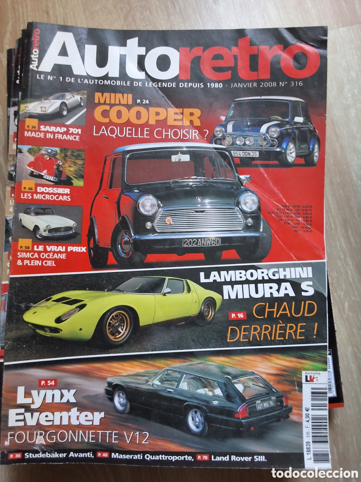 Carros: Auto retro revista coches francesa a&ntilde;o 2008/1 Mini Lamborghini lynx