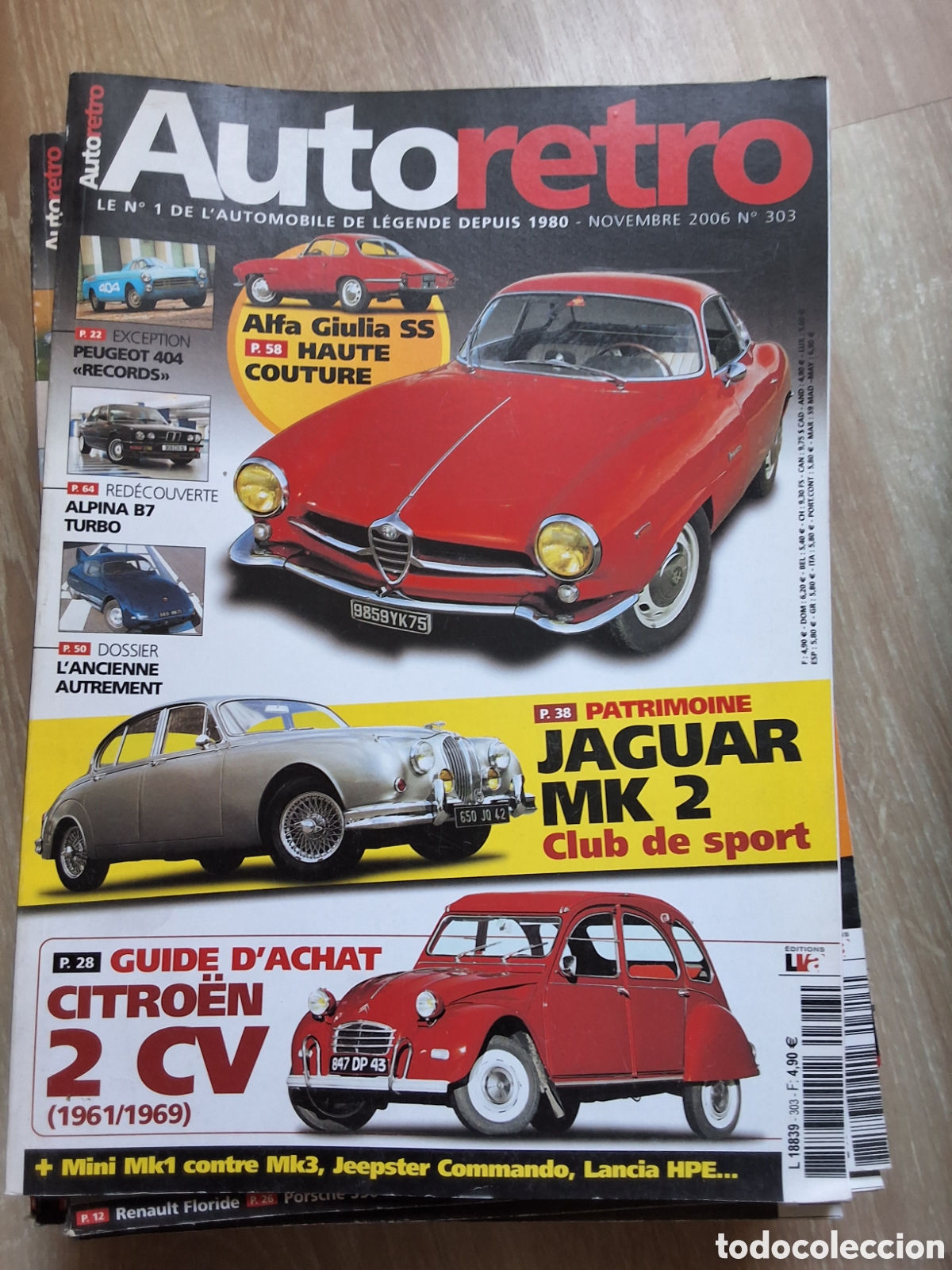 Carros: Auto retro revista coches francesa a&ntilde;o 2006/11 Slfa Jaguar MK2 Citro&euml;n 2cv