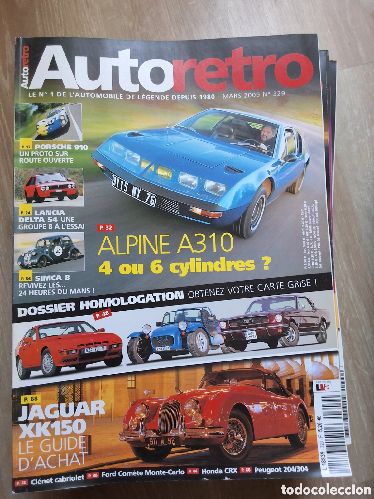 Carros: Auto retro revista coches francesa a&ntilde;o 2009/3 Alpine A310 Jaguar xk150
